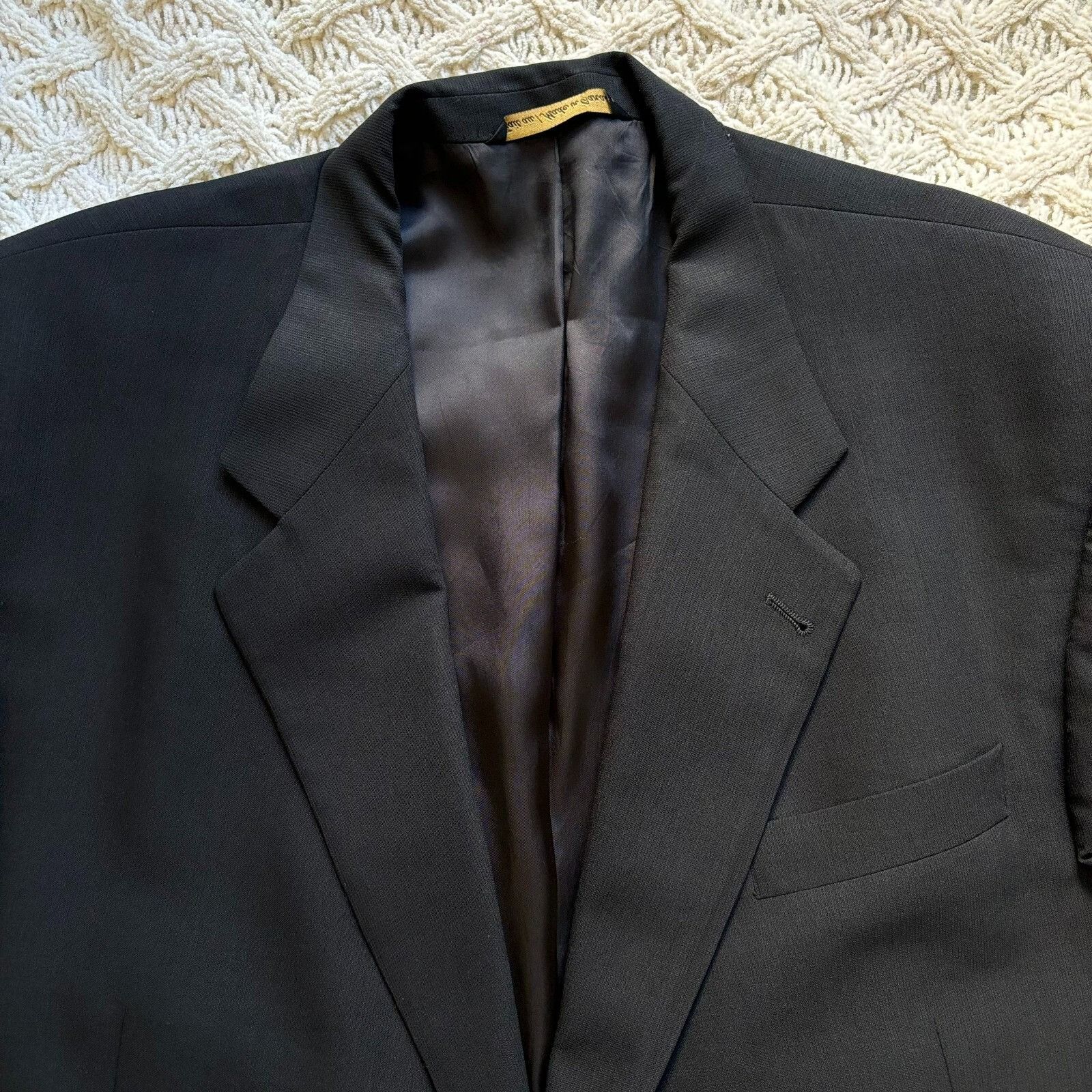 Jack Victor Jack Victor Sport Coat Pure Virgin Wool Black Blazer Suit Ja Size 50R - 10 Thumbnail