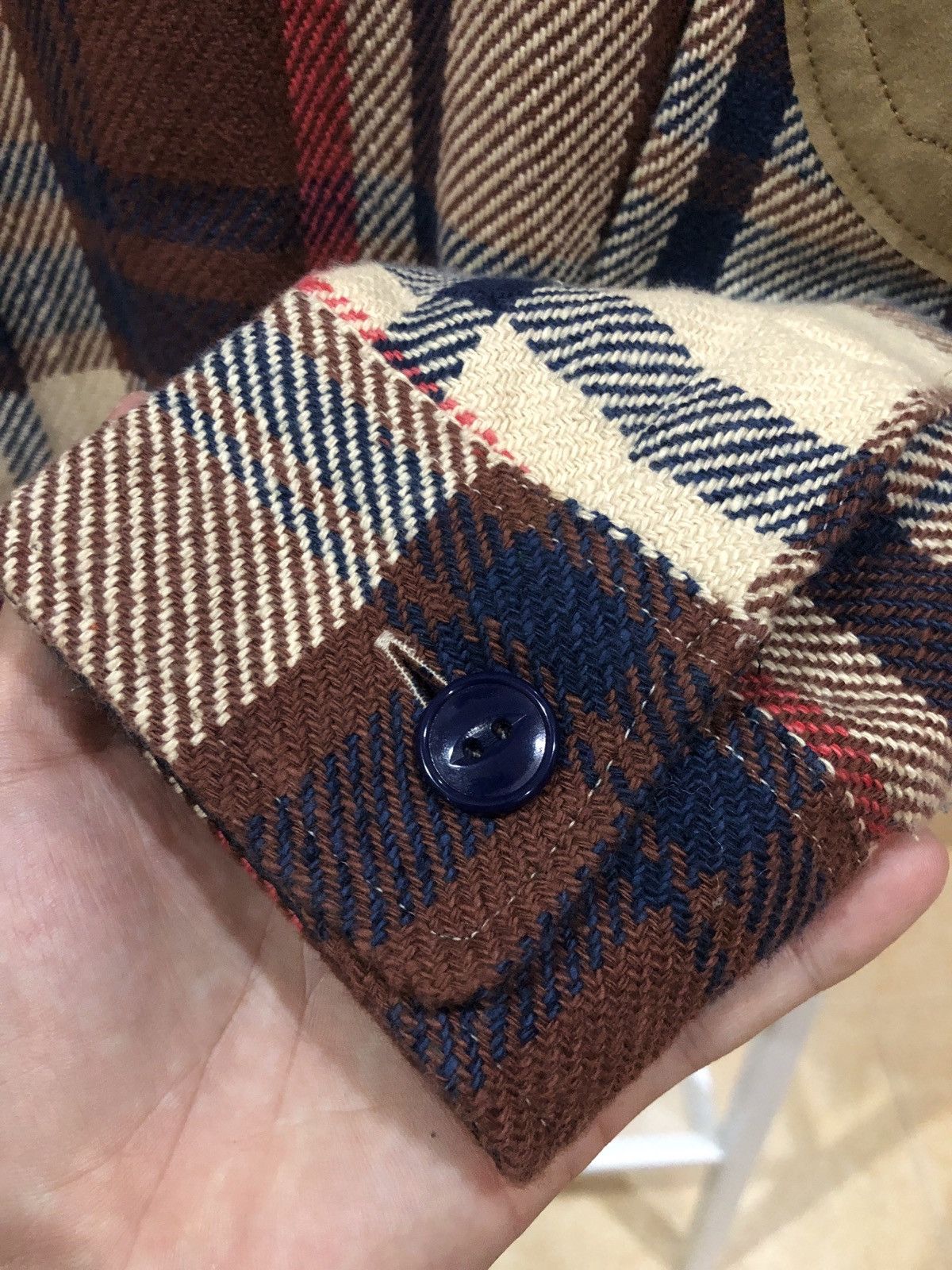 Bape 2011 BAPE Burberry Plaid Ape Head Elbow Patch Flannel Size US S / EU 44-46 / 1 - 7 Thumbnail