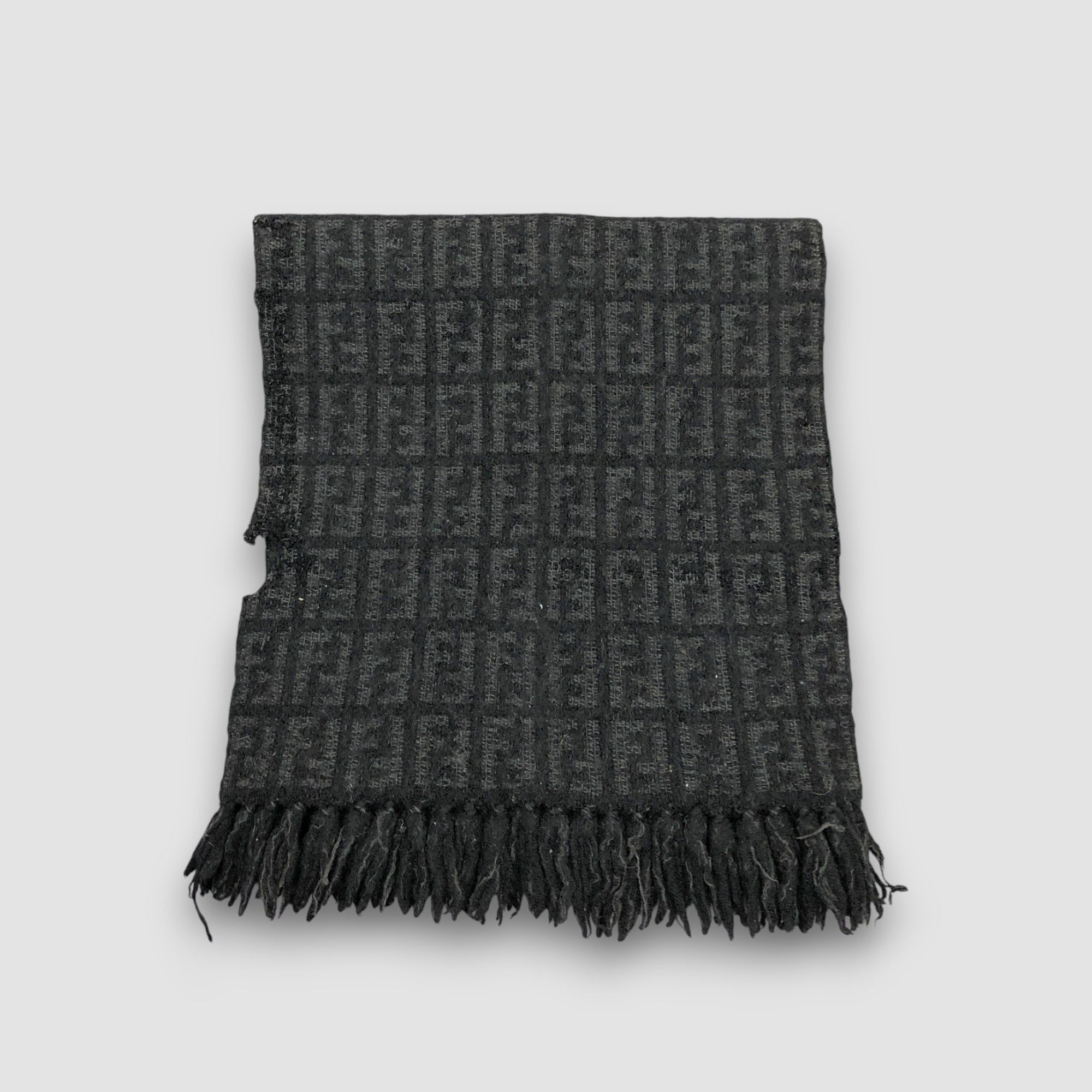 Fendi Vintage Fendi Scarf Muffler Fendi Roma Monogram Wool Scarves Size ONE SIZE - 2 Thumbnail