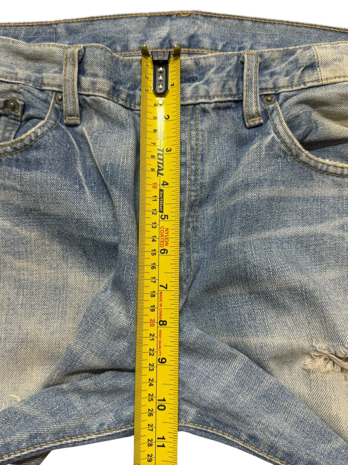Levi's Vintage 90s Levis 505 Blue Faded Mud Wash Distress Straight Size US 35 - 14 Thumbnail