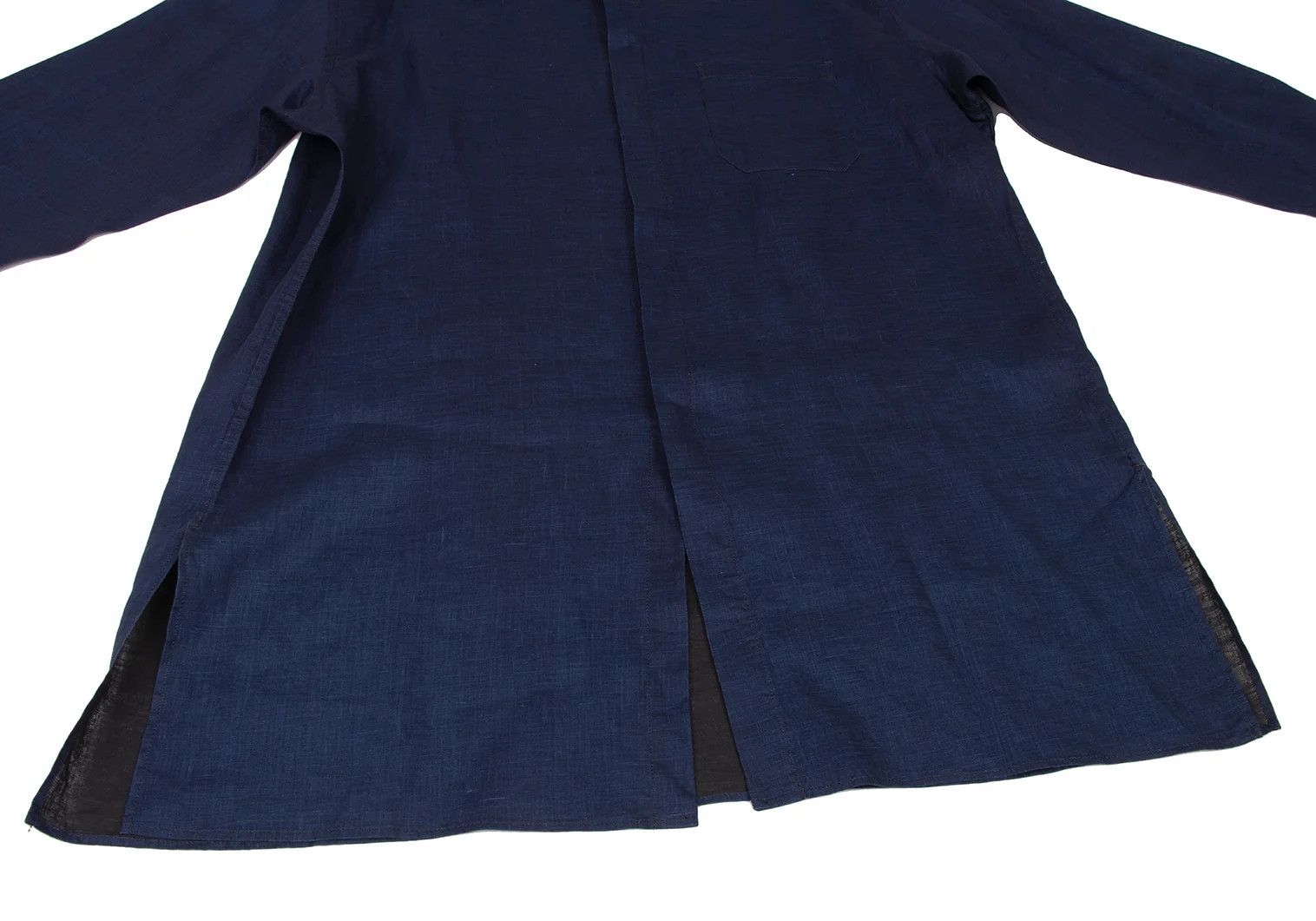 Yohji Yamamoto Yohji Yamamoto Indigo Linen Long Shirt Size US L / EU 52-54 / 3 - 12 Thumbnail