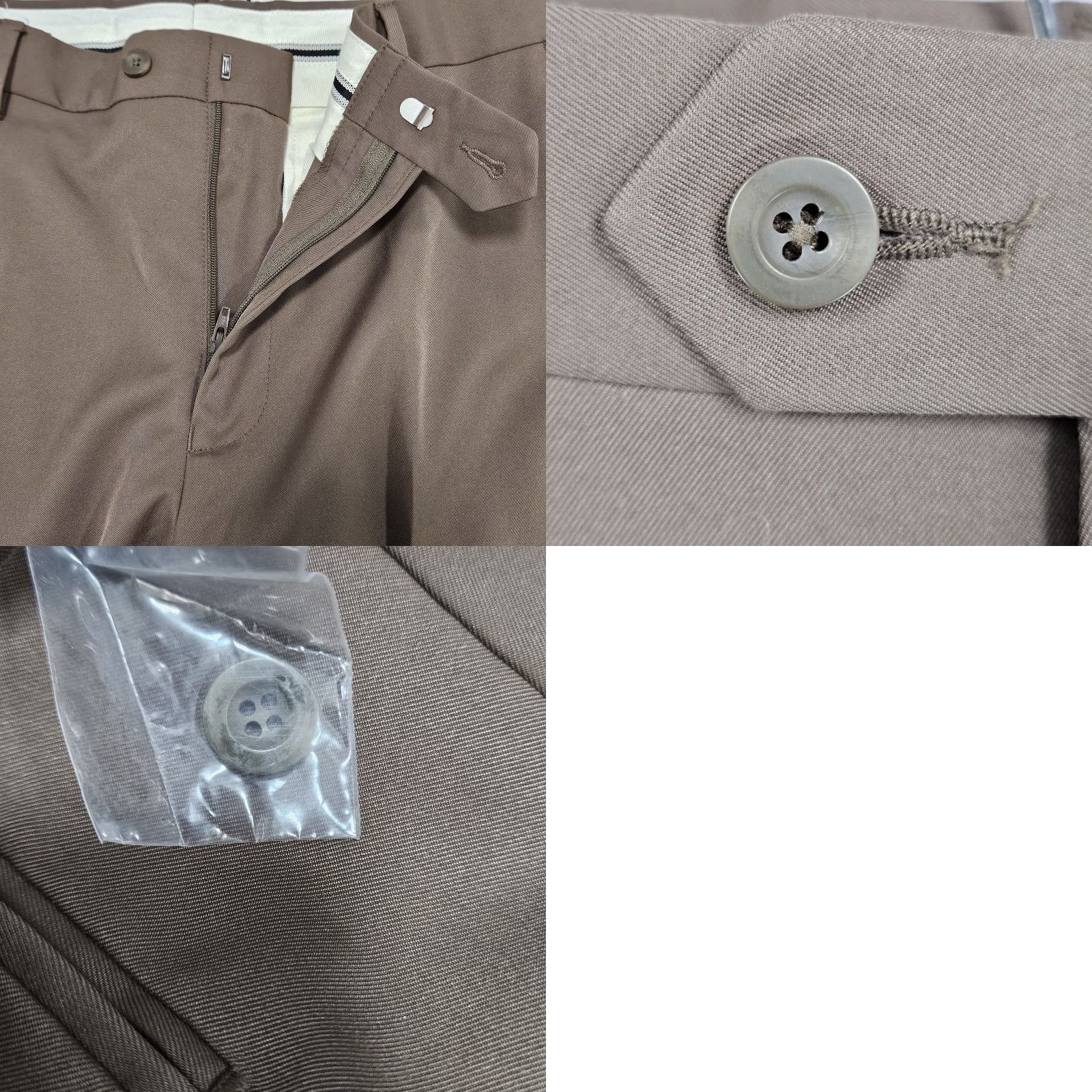 Jos. A. Bank Jos A Bank Brown Traveler Pants Tailored Fit Flat Front Straight Leg Dress 32x30 Size US 32 / EU 48 - 9 Thumbnail