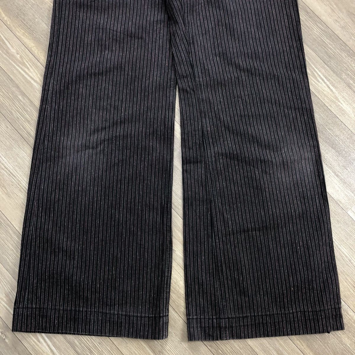 If Six Was Nine 1990s Fiorucci Safety Stripped Baggy Lgb Y2K Flared Jeans Size US 30 / EU 46 - 8 Thumbnail