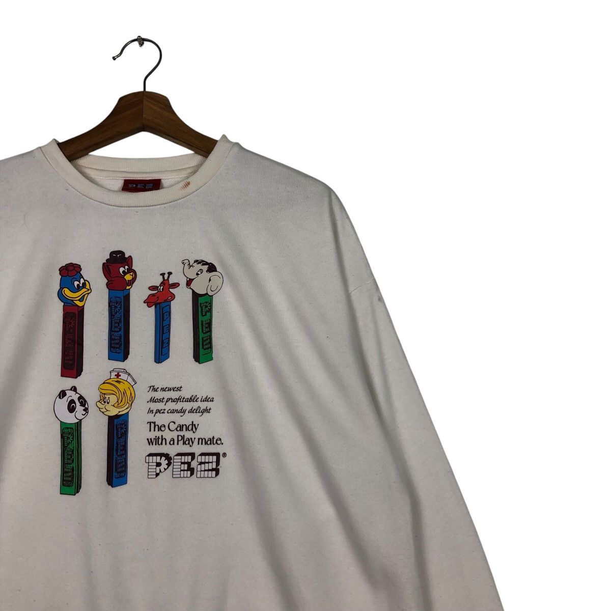 Japanese Brand PEZ Vintage Character Dispenser Crewneck – Rare Promo Piece Size US L / EU 52-54 / 3 - 7 Thumbnail