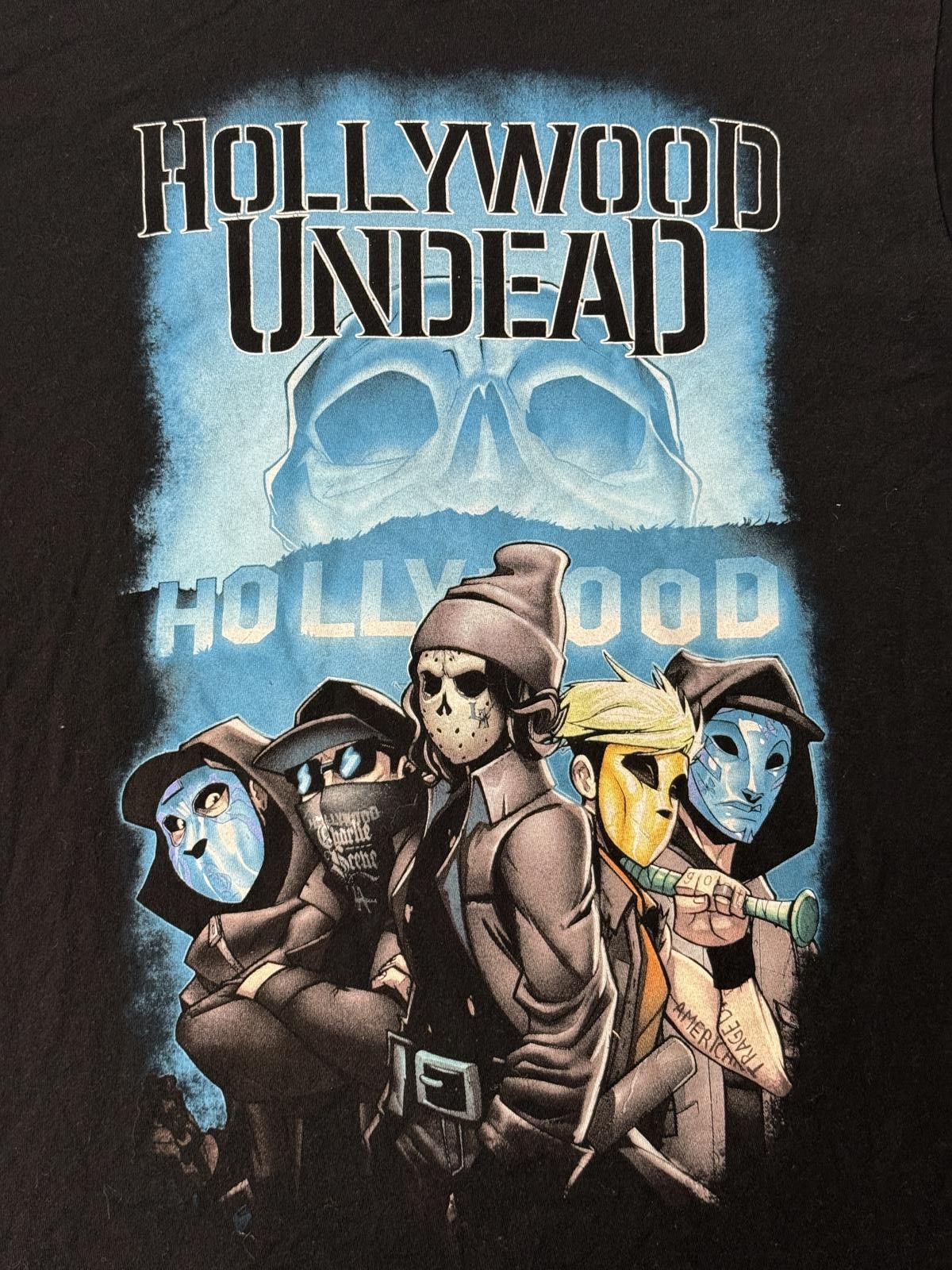 Tultex Hollywood Undead Band T-shirt Cartoon Anime Tee - M Size US M / EU 48-50 / 2 - 3 Thumbnail