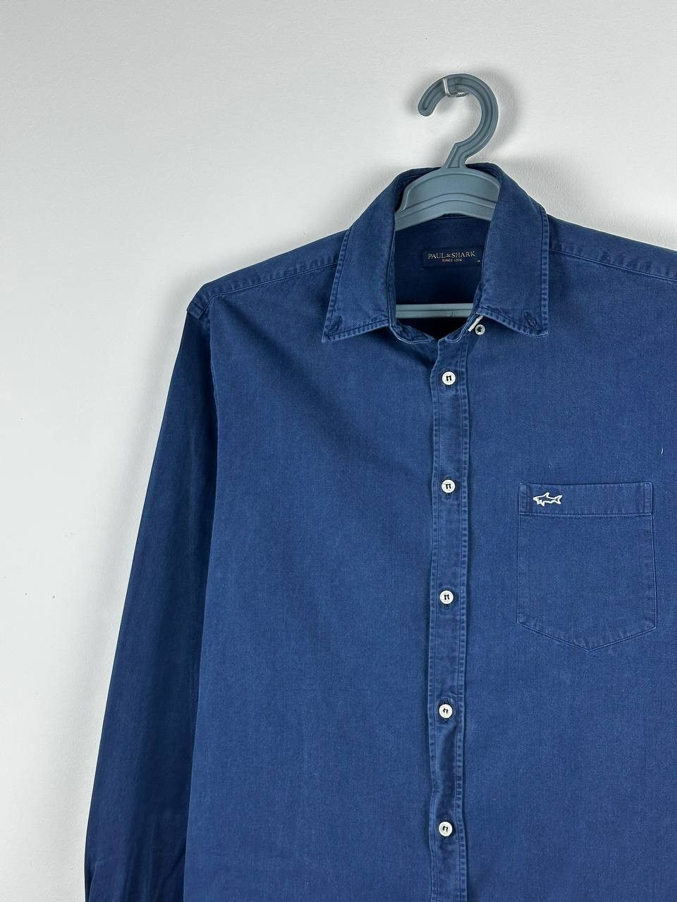 Designer × Paul & Shark Paul & Shark Yachting Indigo Wash Clear Fit Shirt Luxury Size US M / EU 48-50 / 2 - 1 Thumbnail