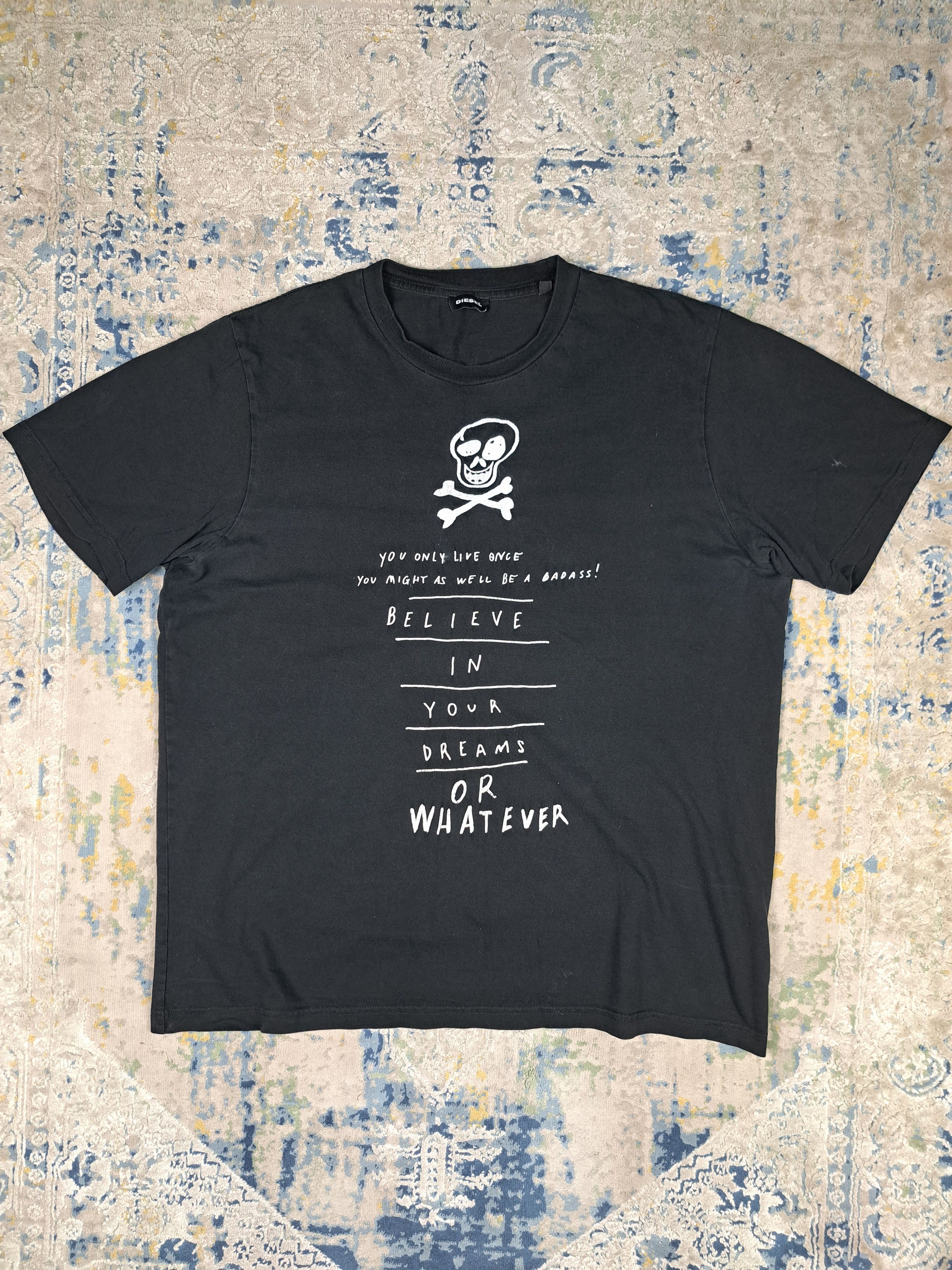 Diesel Diesel Never Ever Archive Tee Embroidered Skull Avant Garde Size US L / EU 52-54 / 3 - 1 Thumbnail