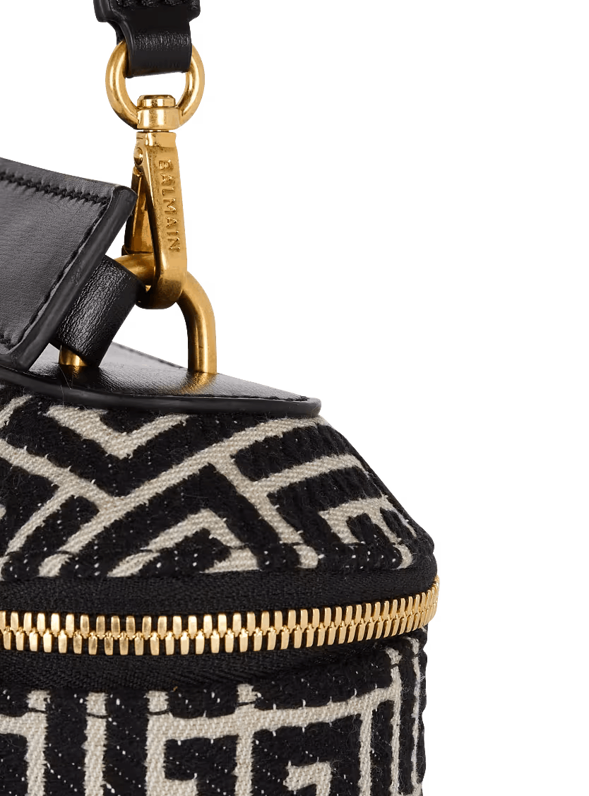 Balmain o1s1wg111225 Size:OS/B-Buzz Vanity Monogram Bag in Black Size ONE SIZE - 4 Thumbnail