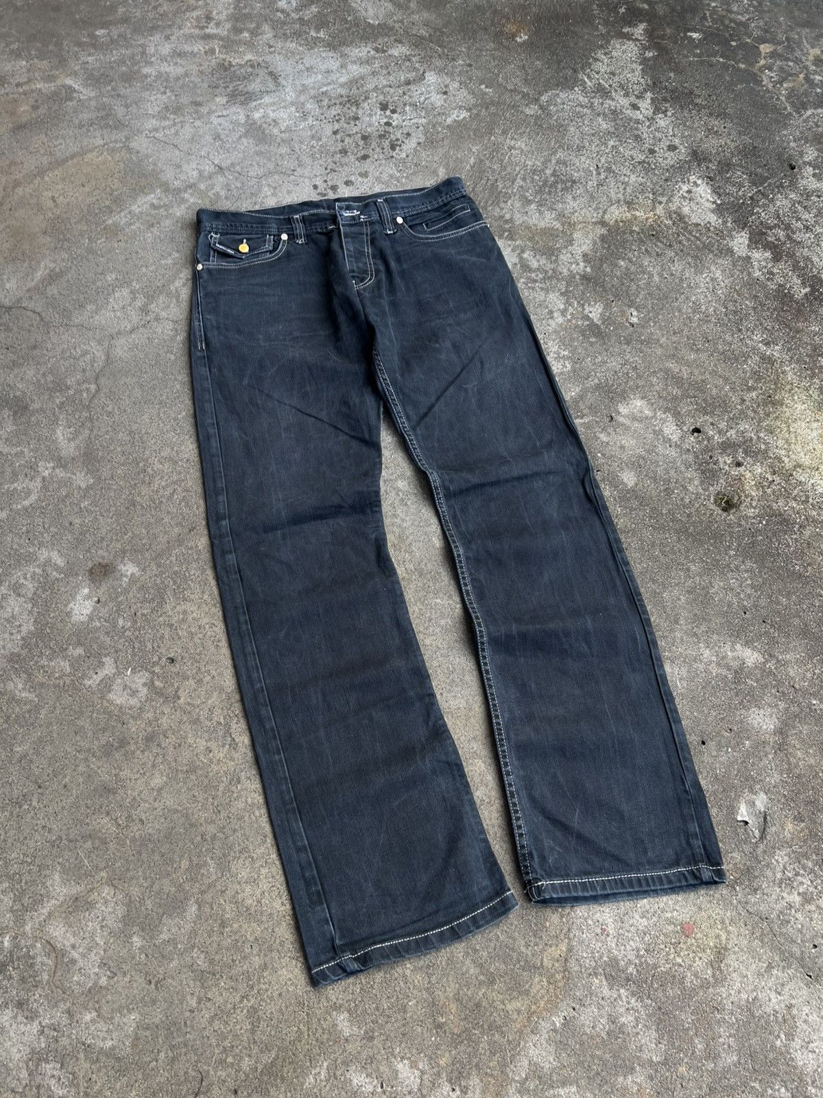 Dolce & Gabbana Crazy Vintage Dolce Gabbana Big Metal Logo Y2k Jeans Glamour Size US 32 / EU 48 - 9 Thumbnail