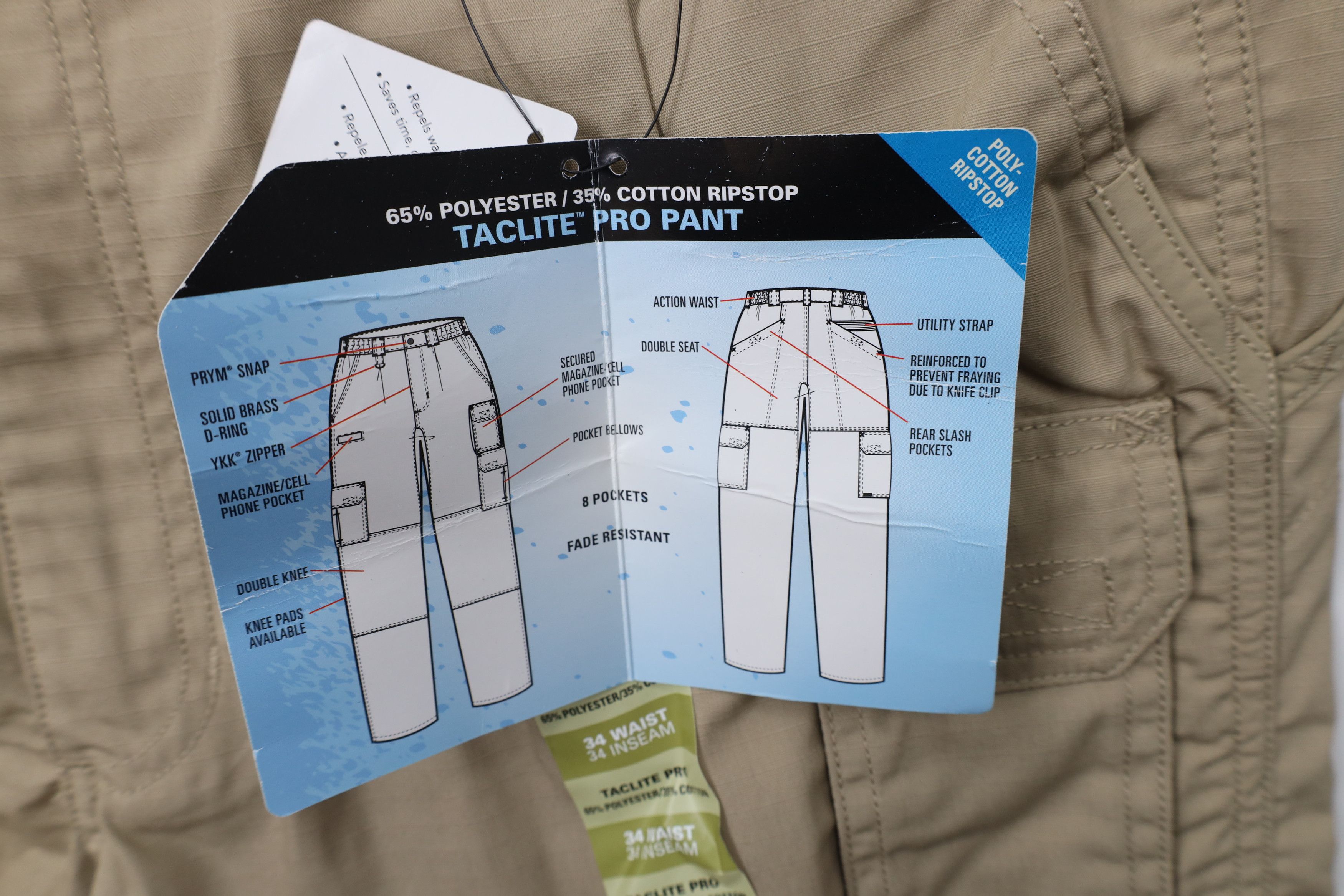 Vintage New 5.11 Tactical Series Taclite Pro Wide Leg Cargo Pants Size US 34 / EU 50 - 6 Thumbnail