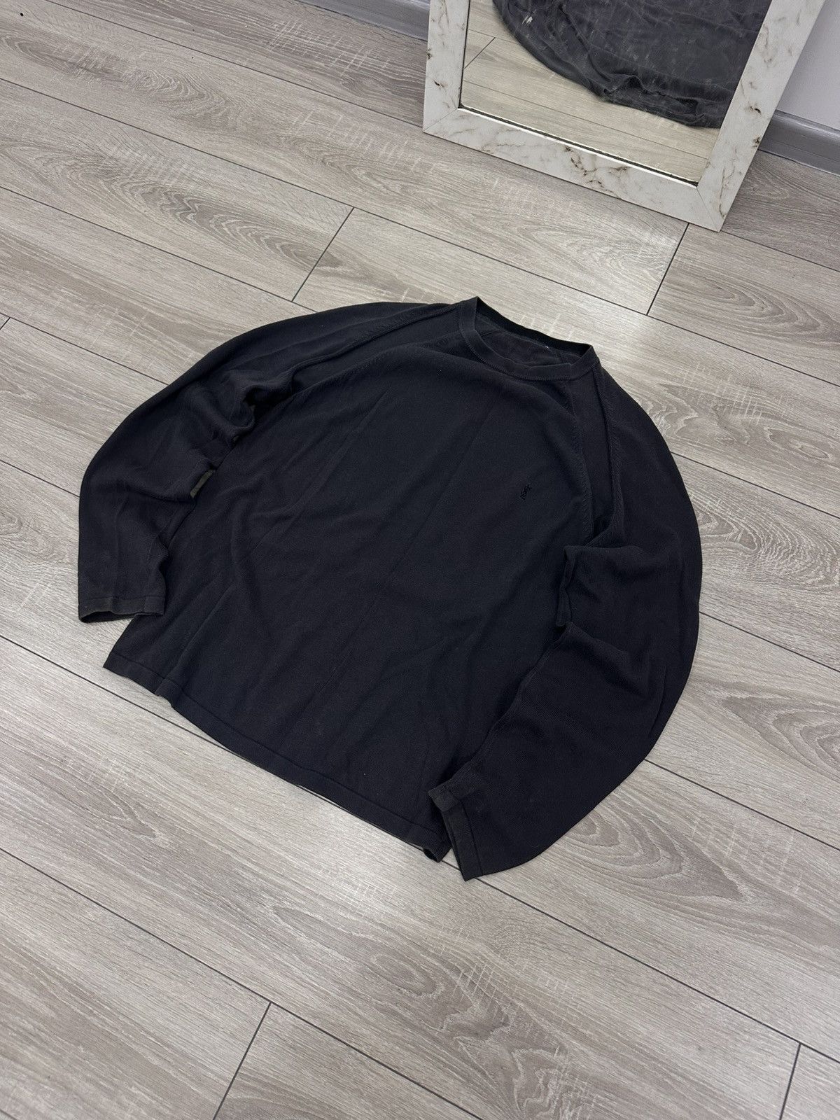 Yves Saint Laurent Yves Saint Laurent Vintage Black Sweater Luxury Style Size US L / EU 52-54 / 3 - 3 Thumbnail