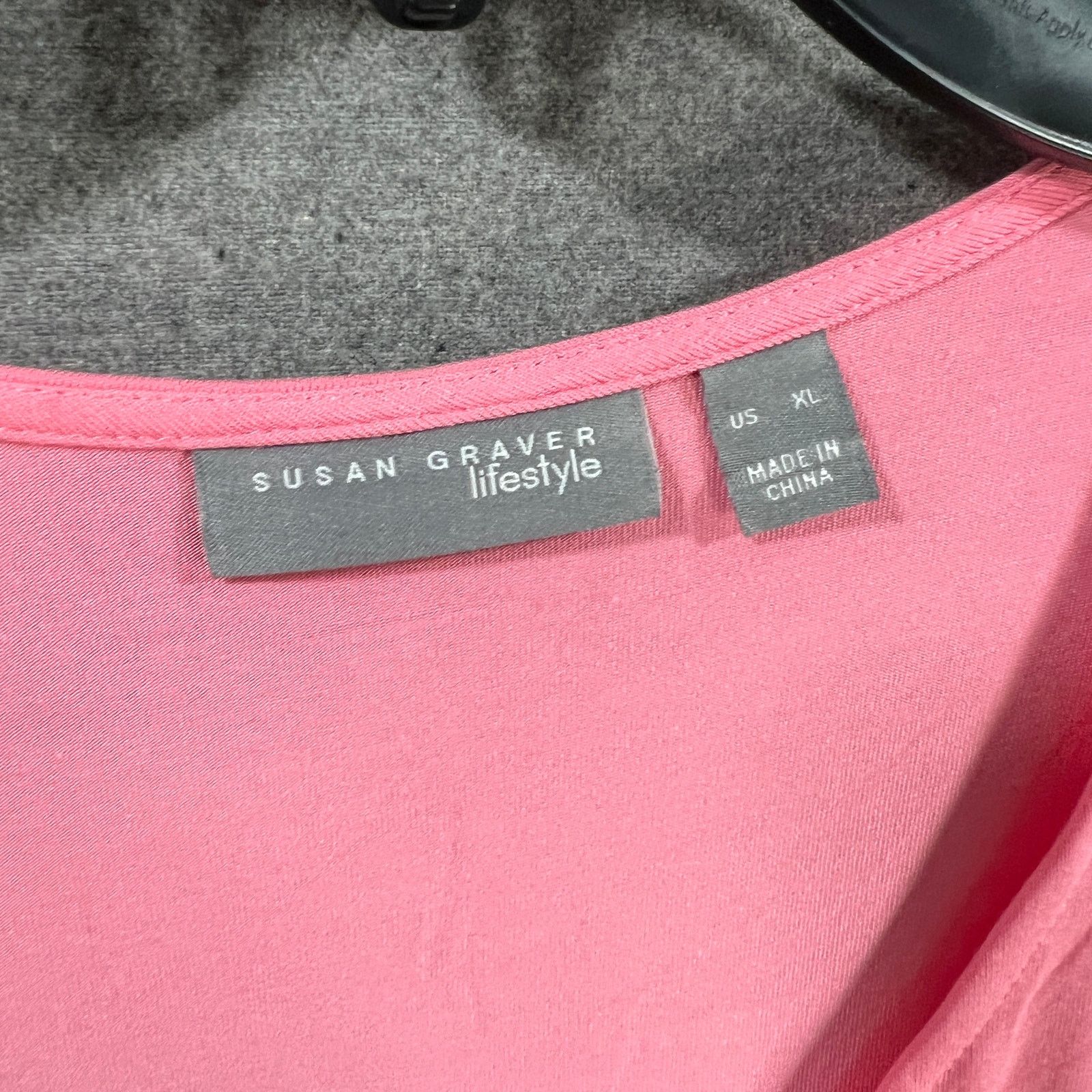 Other Susan Graver Lifestyle Spa Knit Button Back Top with Short Size XL / US 12-14 / IT 48-50 - 3 Thumbnail