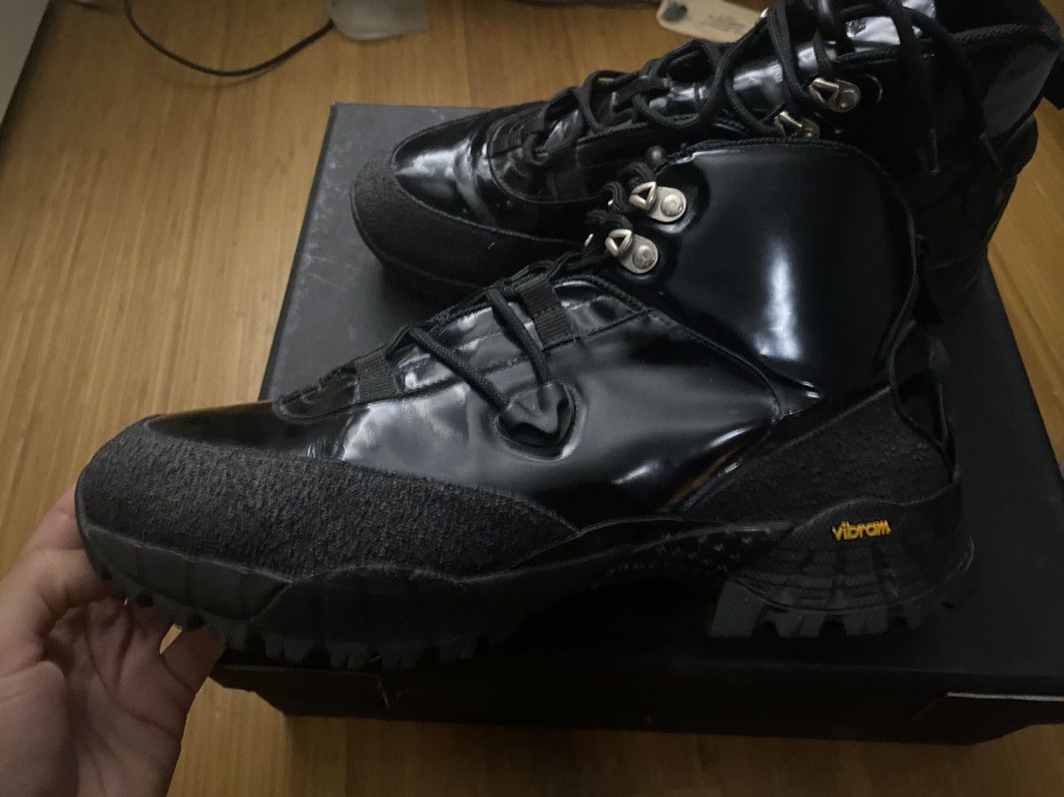 1017 ALYX 9SM × MMW × ROA Alyx ROA Black Patent Leather Hiking Boots Size US 10 / EU 43 - 3 Thumbnail
