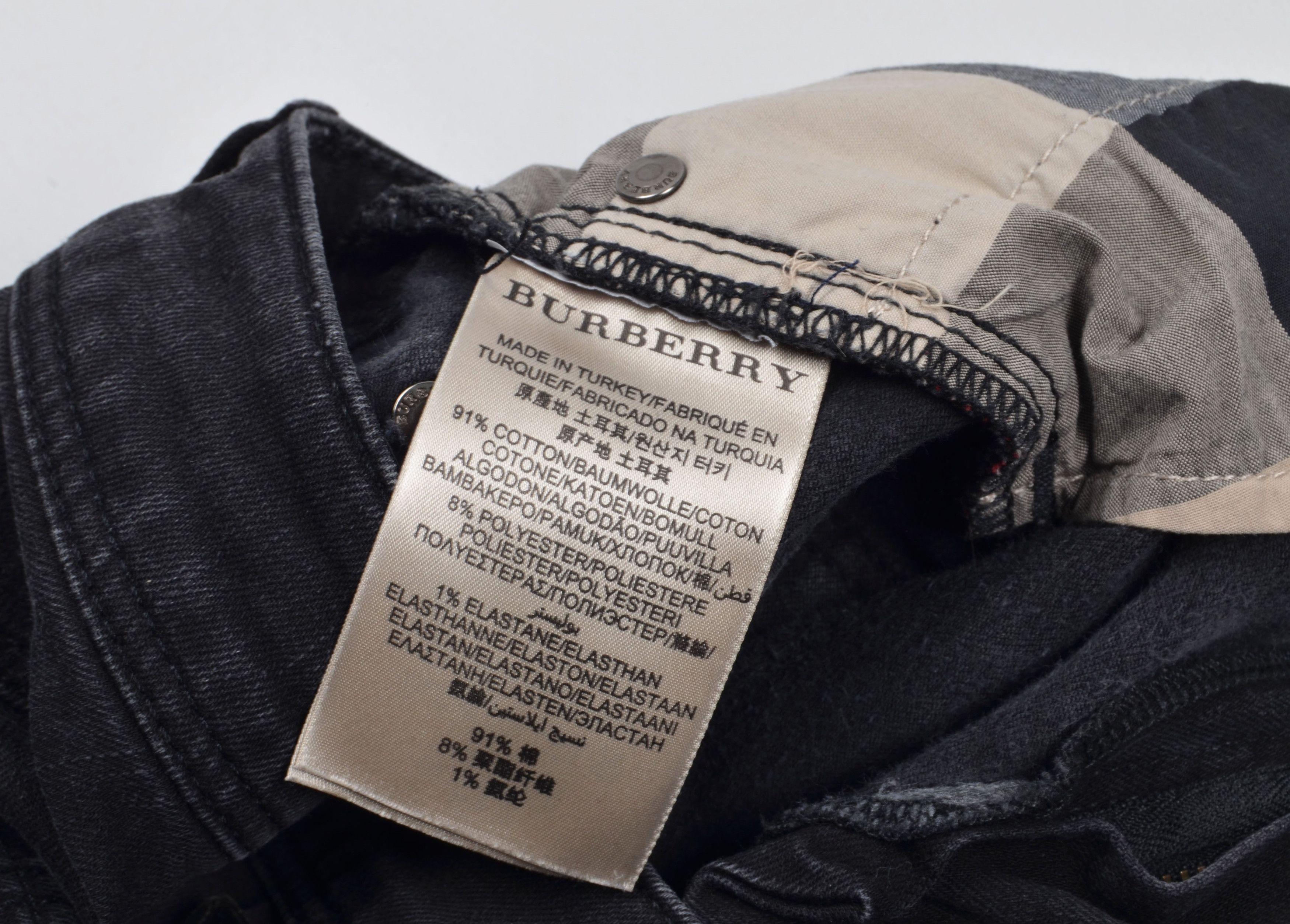 Burberry Burberry Brit Burrington Skinny Black Denim Jeans Size 28" / US 6 / IT 42 - 6 Thumbnail
