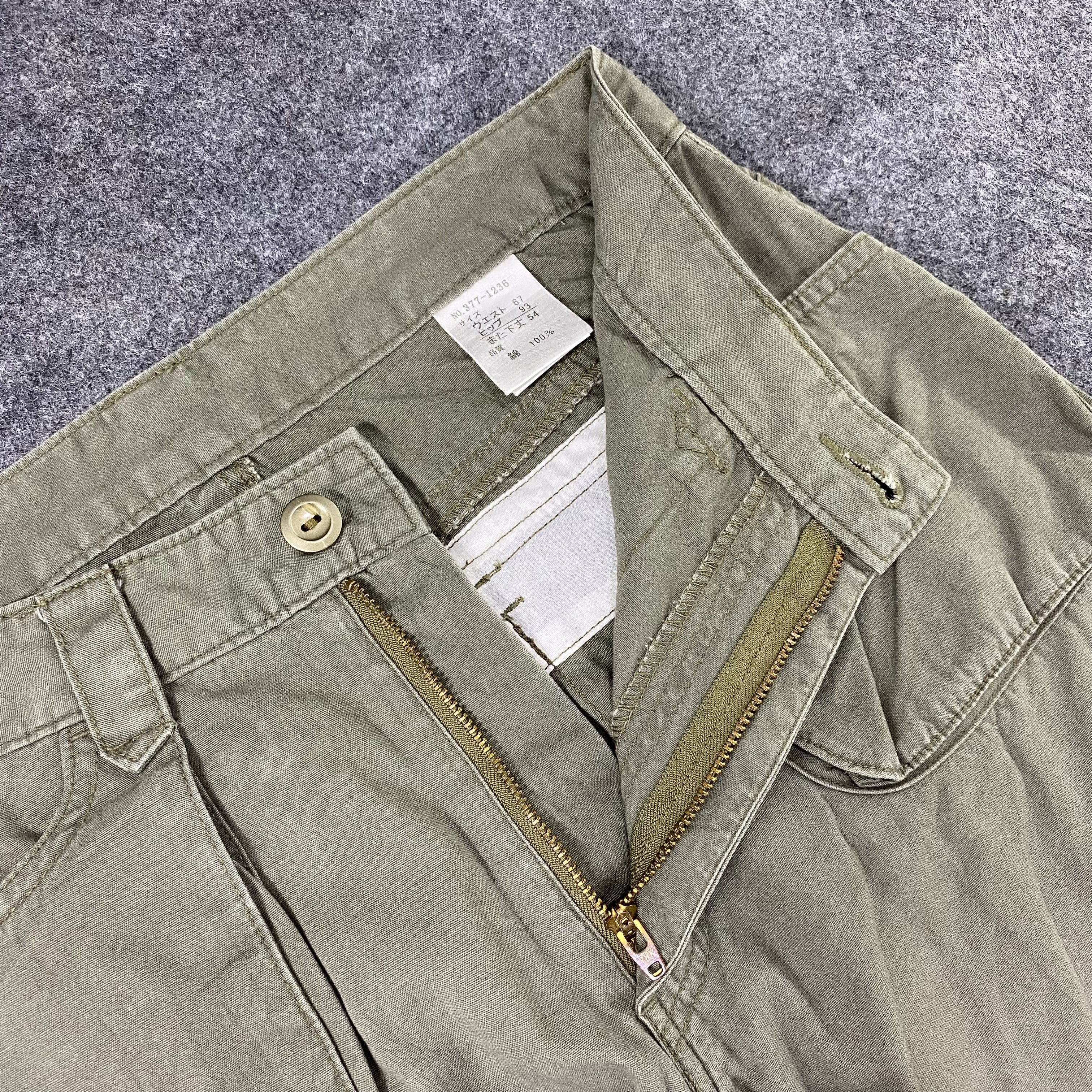 Japanese Brand Japanese Brand Faded Green Cargo Short Pants -C050 Size US 28 / EU 44 - 8 Thumbnail