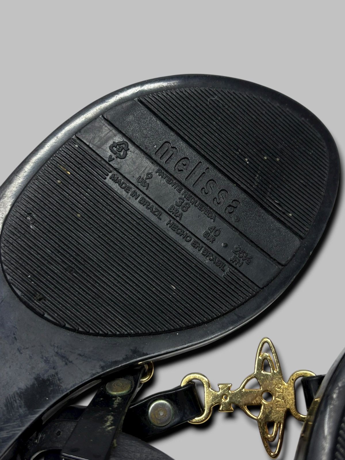 Vivienne Westwood Vivienne Westwood x Melissa Solar Orb Logo Black Sandals Size US 9 / IT 39 - 15 Thumbnail
