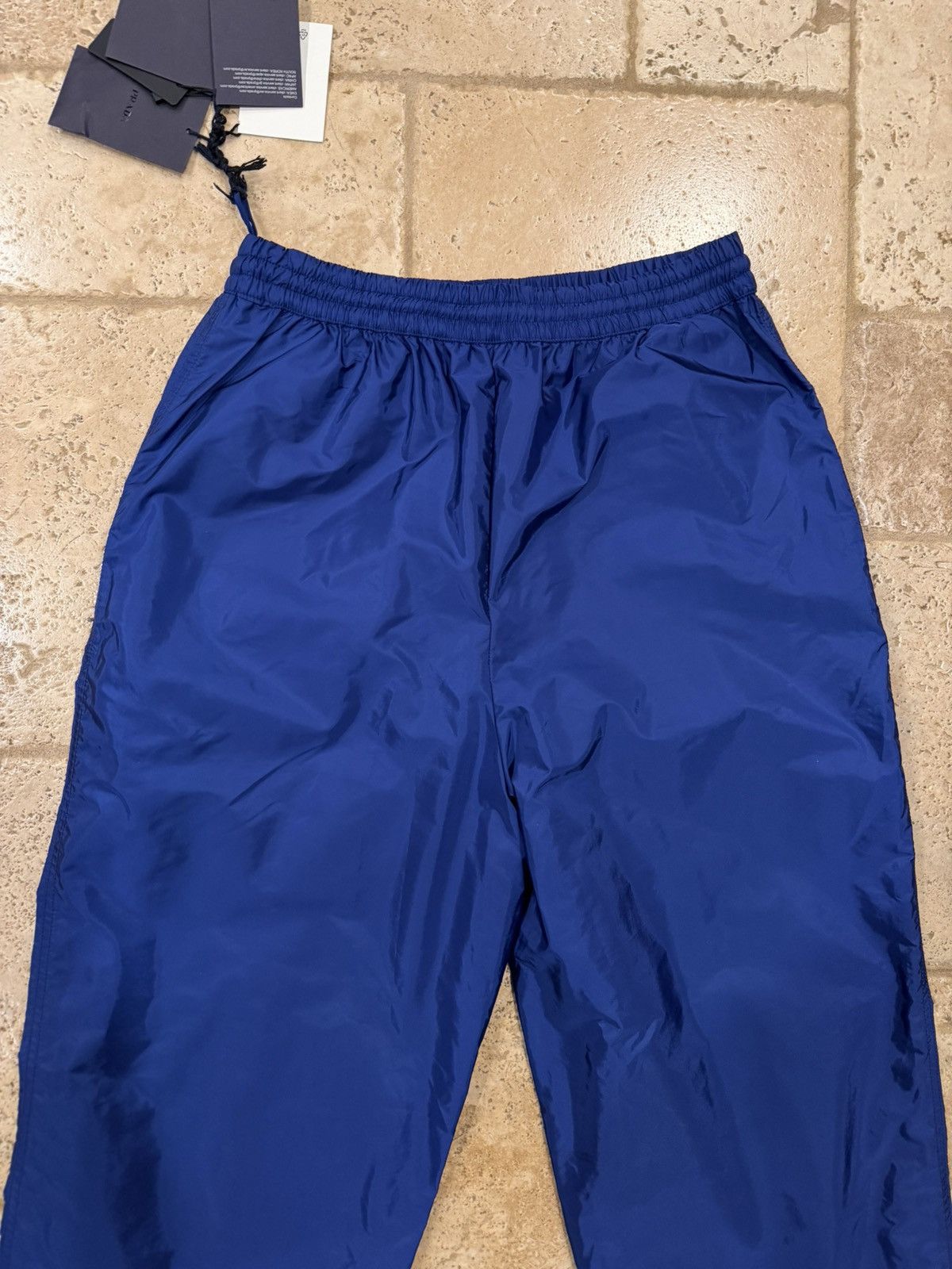 Prada Prada Re-Nylon Logo-Print Blue Snap Bottom Track Pants Size 27" / US 4 / IT 40 - 9 Thumbnail