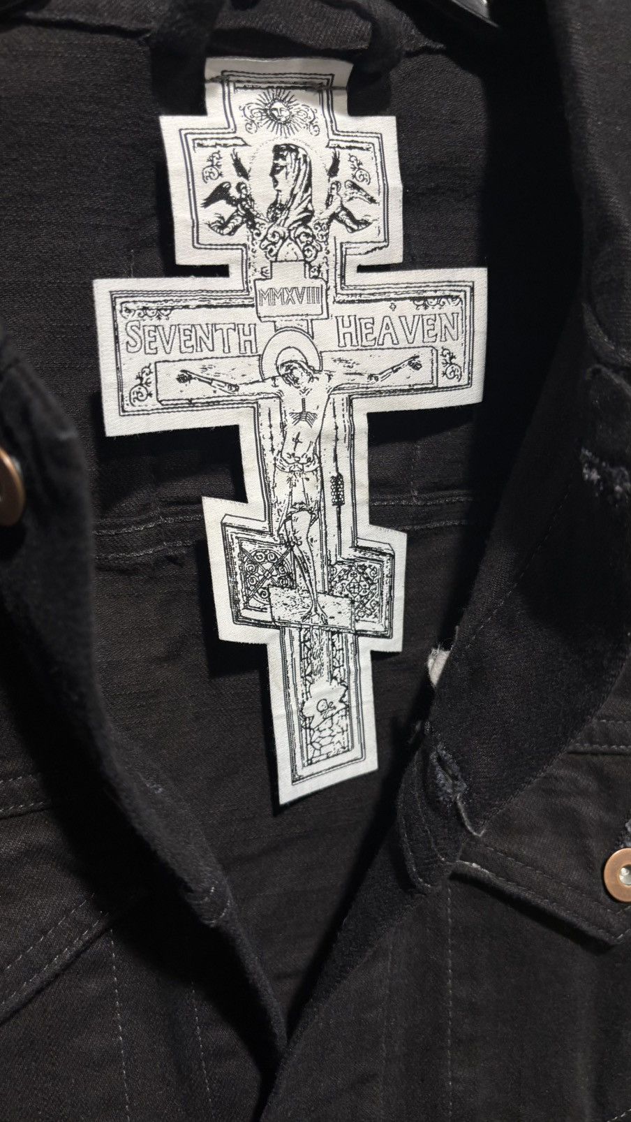Seventh Heaven Seventh Heaven Cross Denim Jacket Size US M / EU 48-50 / 2 - 6 Thumbnail