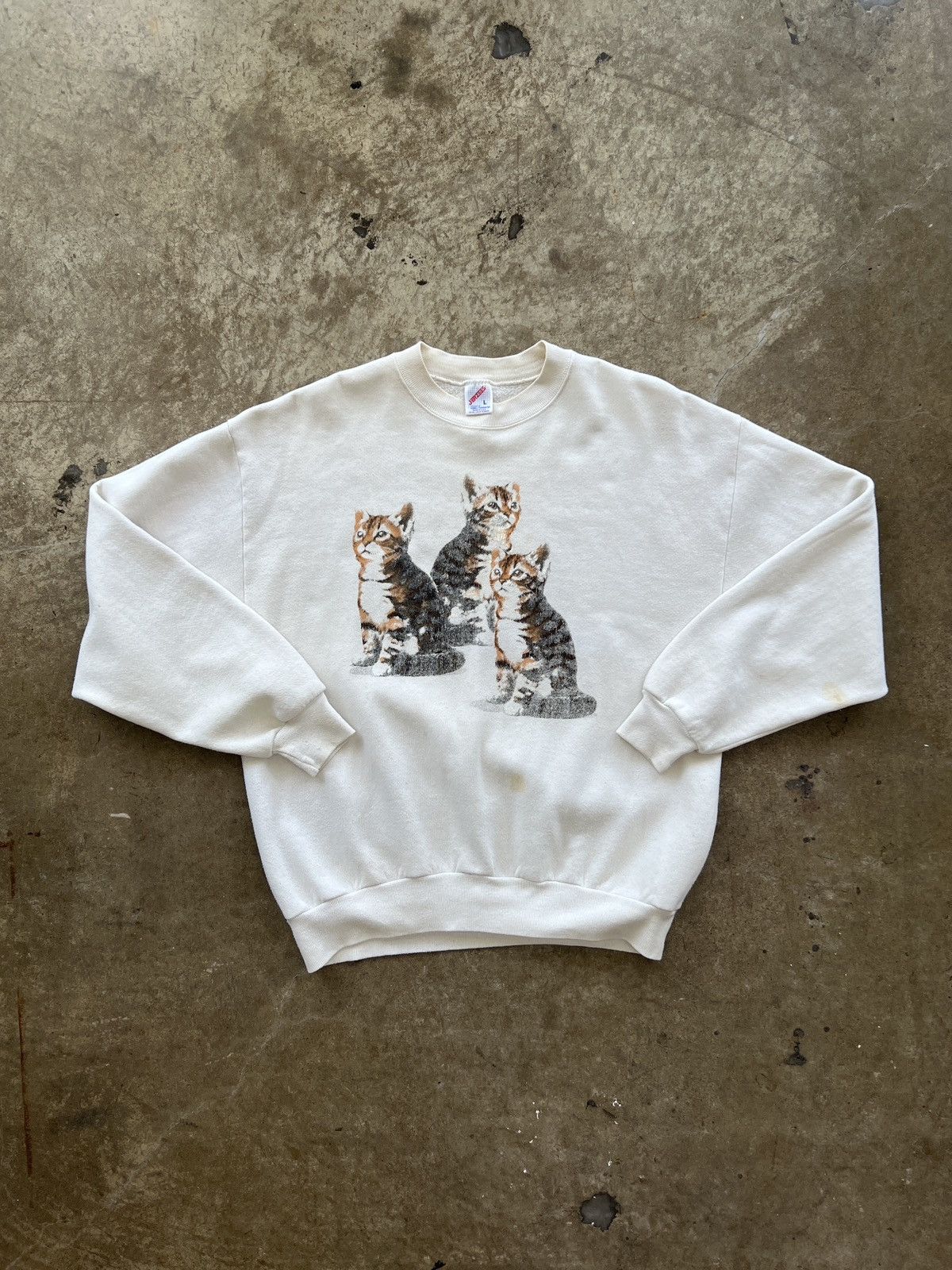 Vintage Vintage Three Cats Animal Crewneck Large Jerzeez Size US L / EU 52-54 / 3 - 2 Thumbnail