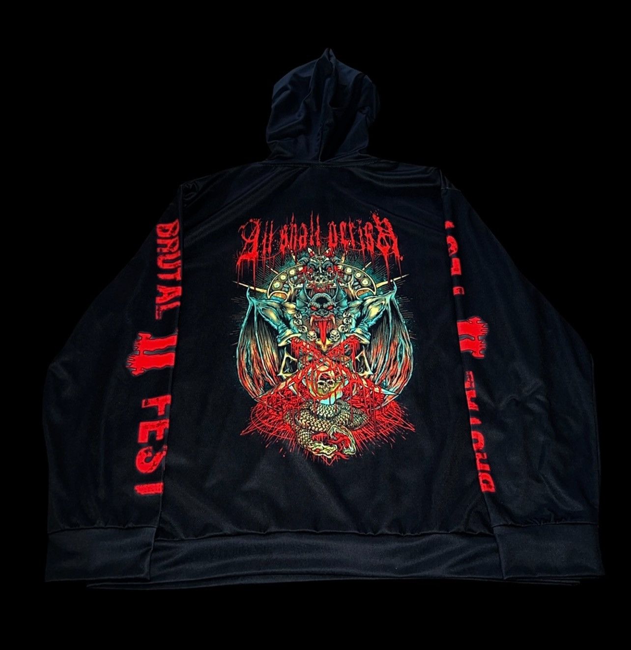 Band Tees Vintage All Shall Perish 'Brutal Fest II' Ritual Hoodie Size US XL / EU 56 / 4 - 3 Thumbnail