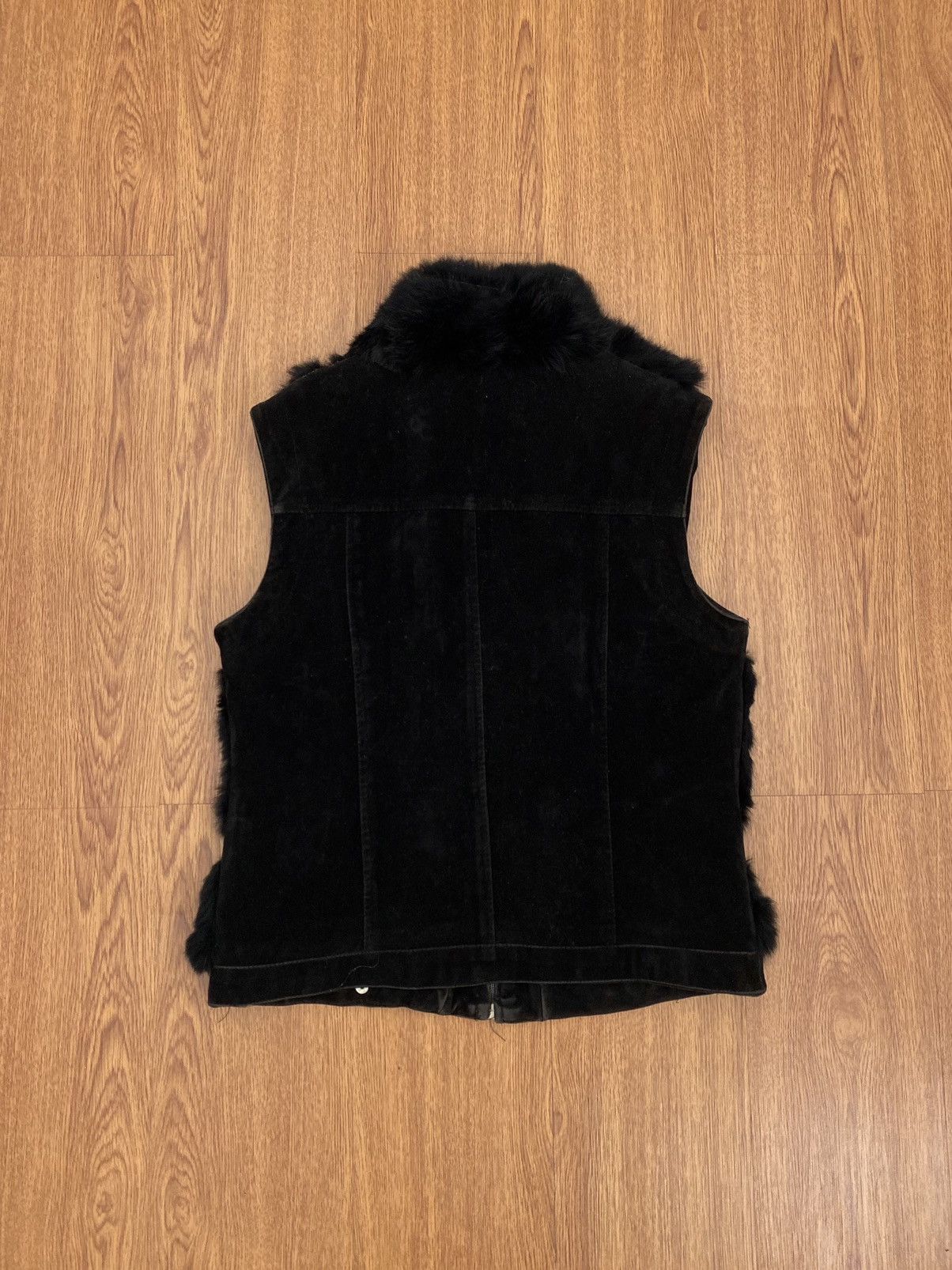 If Six Was Nine × Japanese Brand × Le Grande Bleu (L.G.B.) Black Fur Velvet Vest Size US M / EU 48-50 / 2 - 4 Thumbnail