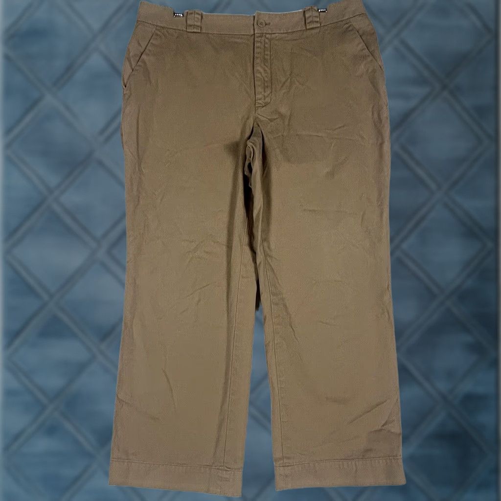 Gap Gap Womens Ankle Pants Size 12 Tall Brown Khaki Beige Mid Rise 12T Straight Pockets Belt Loops 100% Cotton Size 34" / US 12 / IT 48 - 1 Thumbnail
