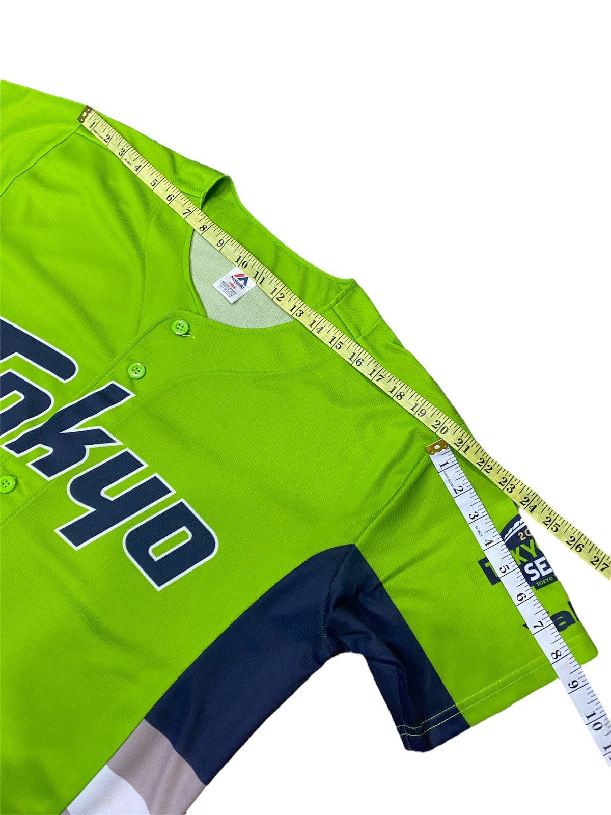 Japanese Brand × MLB Majestic Tokyo Yakult Swallows Baseball Jersey Size US XL / EU 56 / 4 - 9 Thumbnail