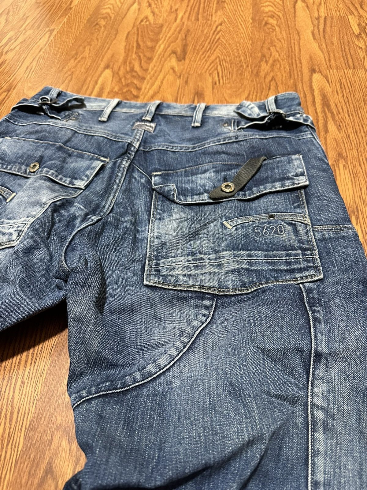 G-Star × If Six Was Nine × Vintage Vintage G Star Raw Waxed Jeans 33/01 Size US 36 / EU 52 - 11 Thumbnail