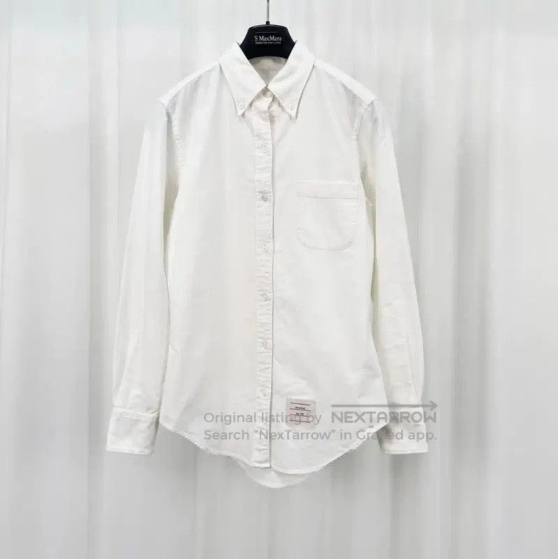 Thom Browne Thom Browne Striped White Long Sleeve Shirt . Size XL / US 12-14 / IT 48-50 - 1 Thumbnail
