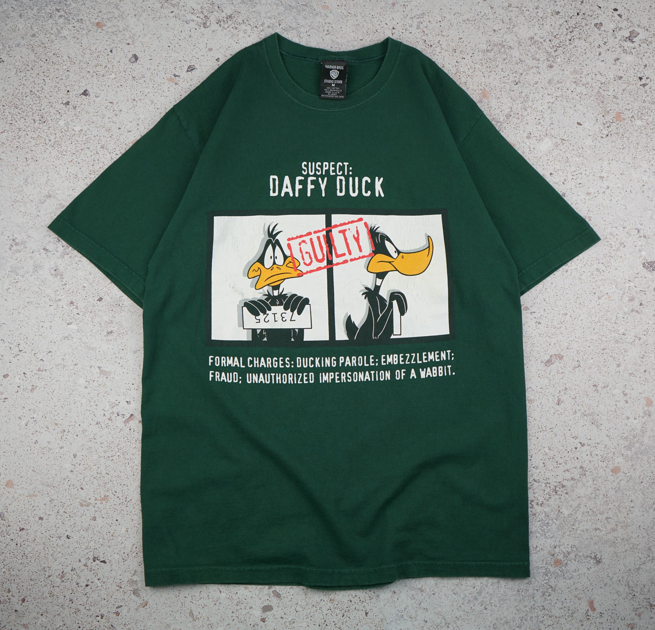 Vintage × Warner Bros Vintage Suspect: Daffy Duck T Shirt Size US S / EU 44-46 / 1 - 1 Thumbnail