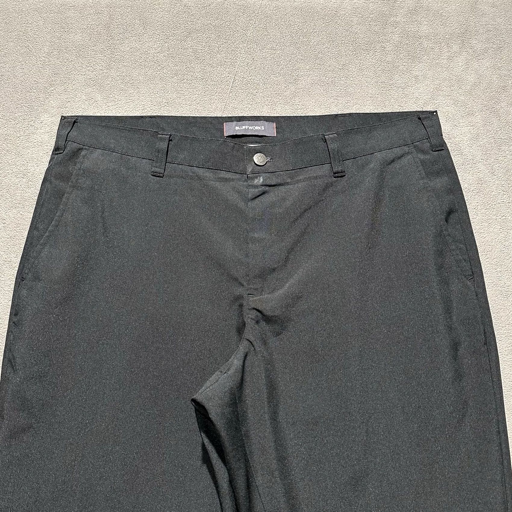 Vintage Bluffworks Pants Mens 38x30 Black Chino Regular Fit Professional Dress Workwear Travel Size US 38 / EU 54 - 3 Thumbnail