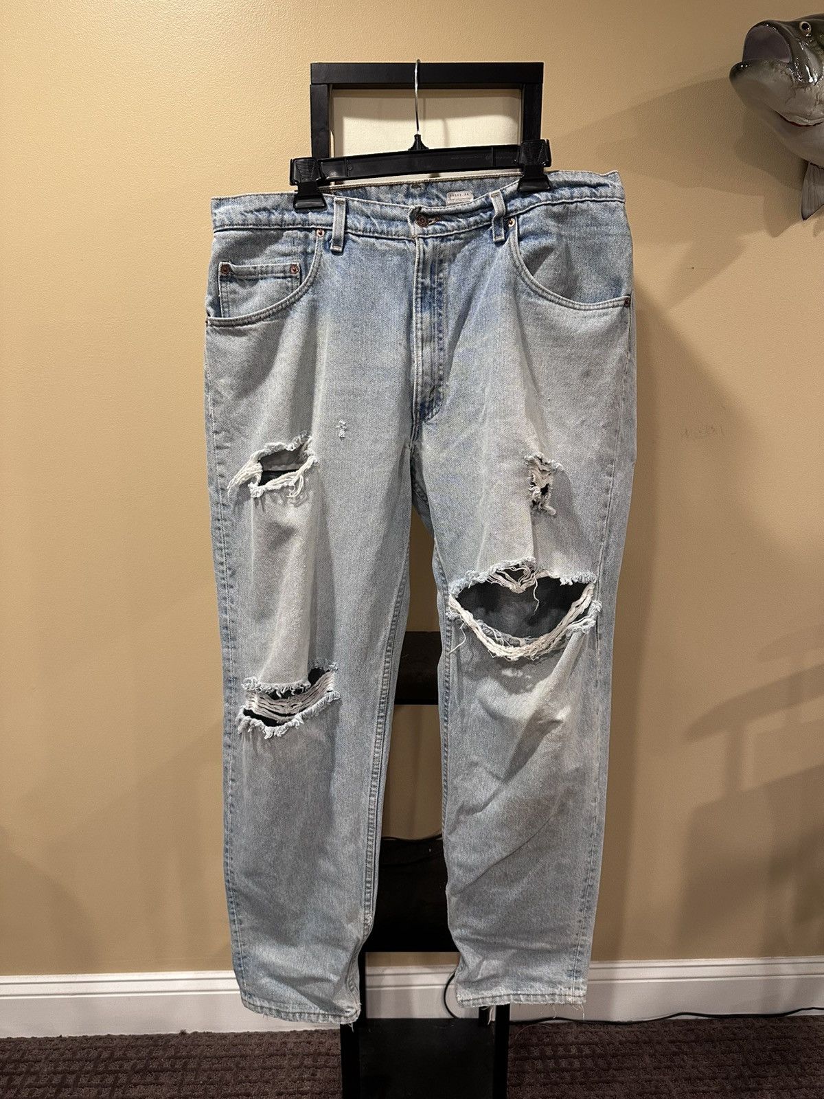 Levi's Vintage Levi’s 506 Blue Distressed Thrashed 90’s Denim Jeans Size US 38 / EU 54 - 1 Thumbnail