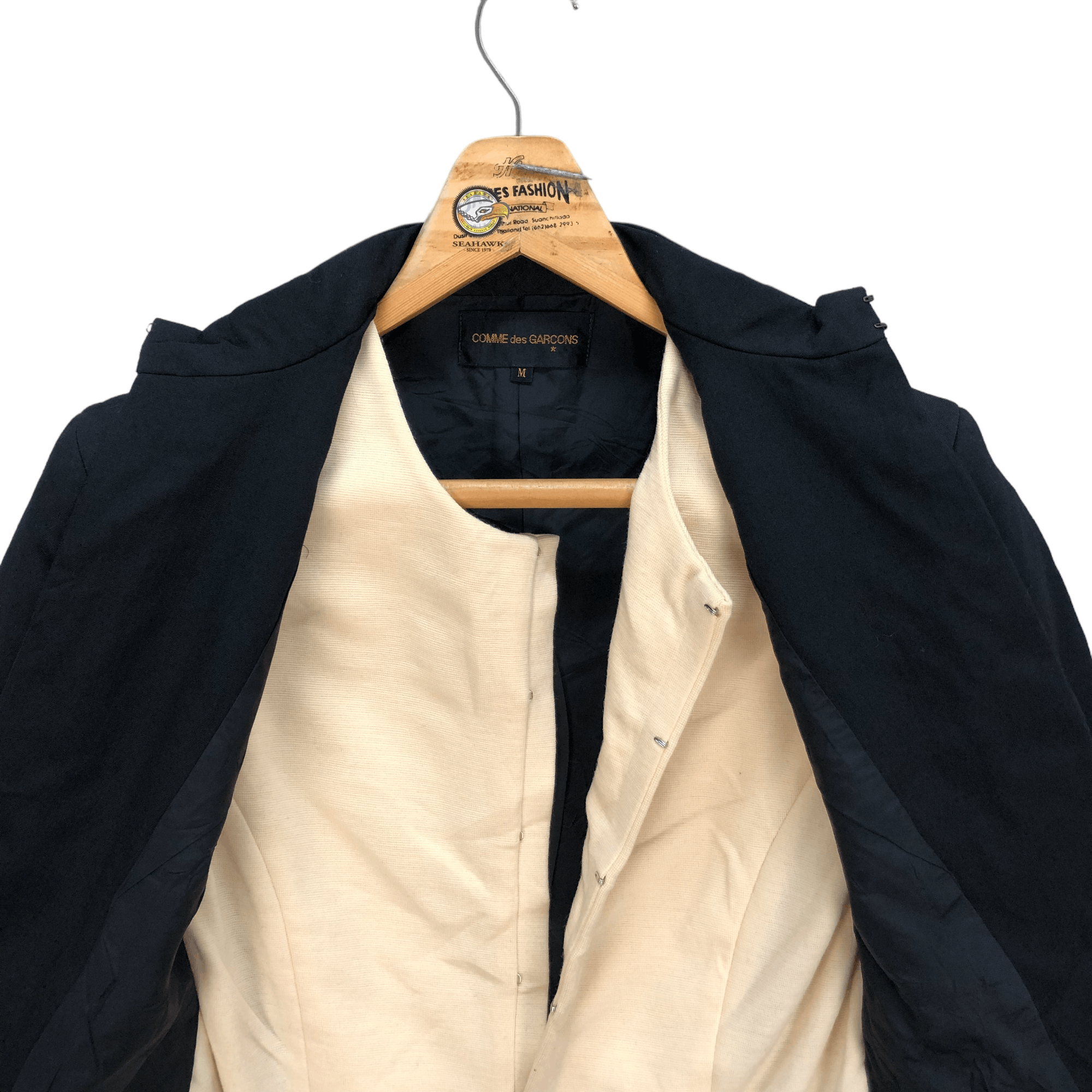 Comme des Garcons RARE💥CDG AD1989 Double Layered Crop Jacket #5197-179 Size M / US 6-8 / IT 42-44 - 7 Thumbnail