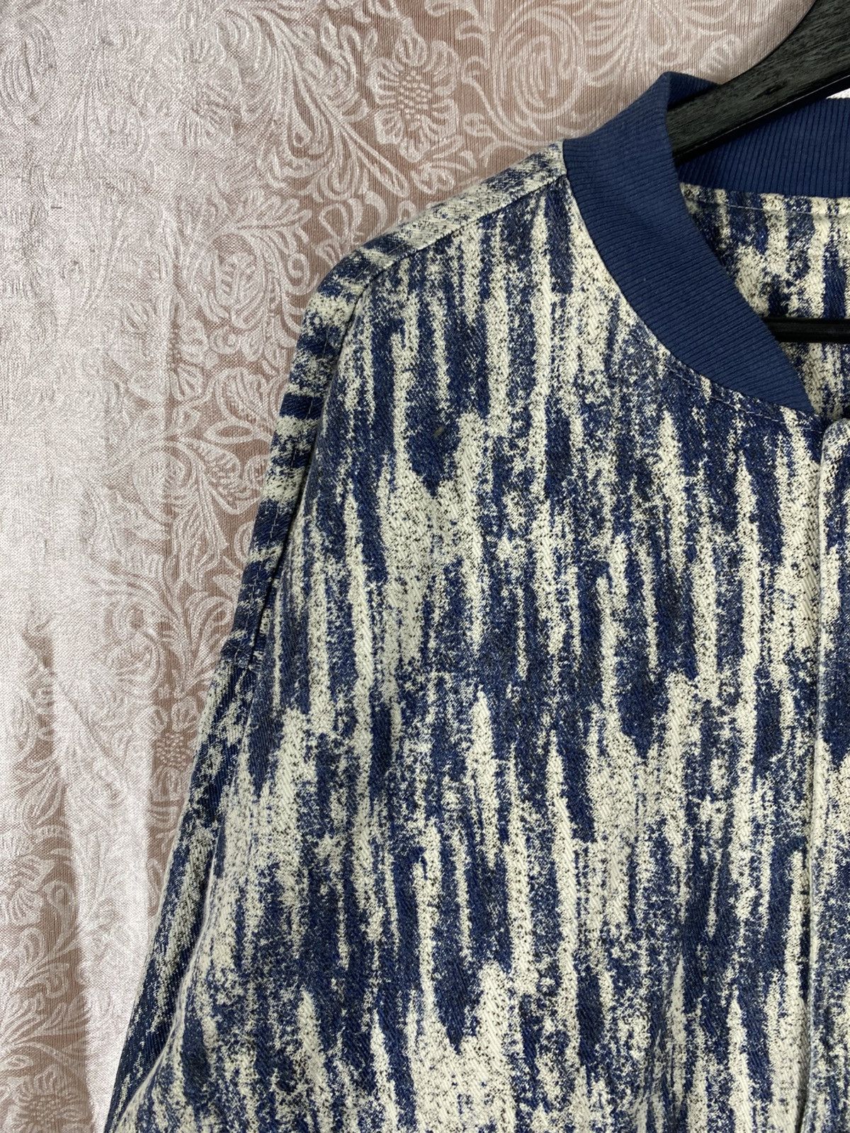 Vintage Struggle Abstract Pattern Jacket Blue Cream Snap Button Size US XL / EU 56 / 4 - 9 Thumbnail
