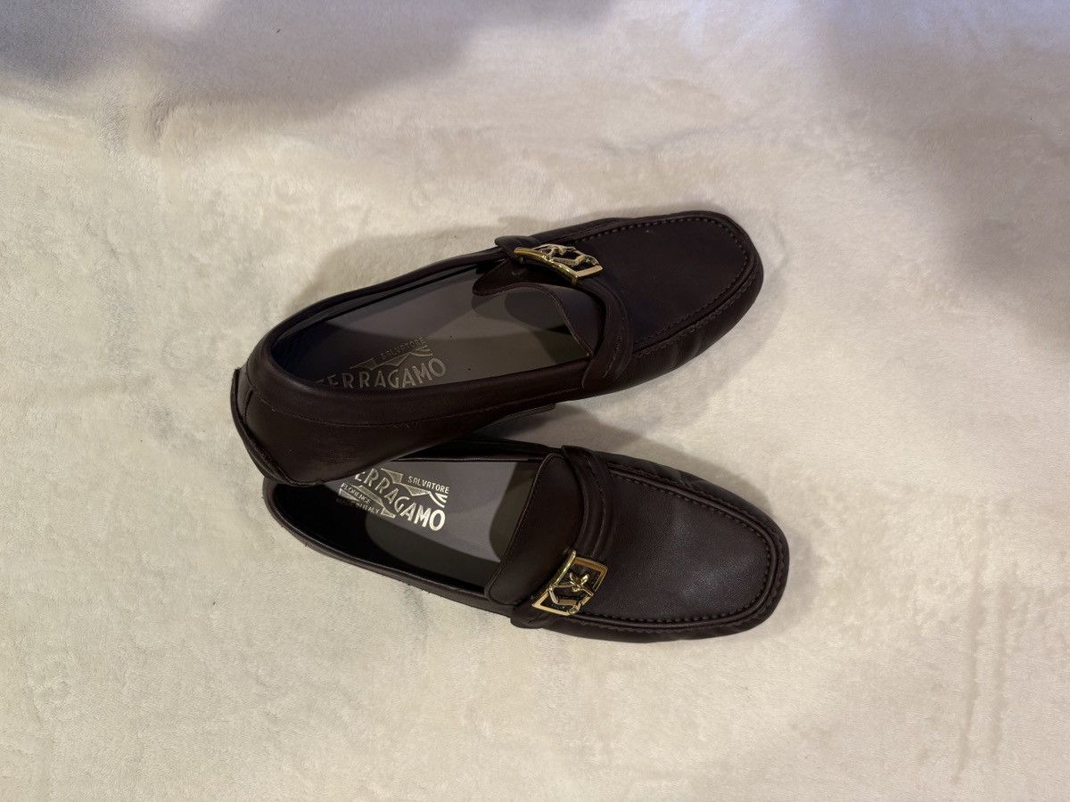 Salvatore Ferragamo Salvatore Ferragamo Loafers Brown Leather Men’s 7 Wide Size US 7 / EU 40 - 4 Thumbnail