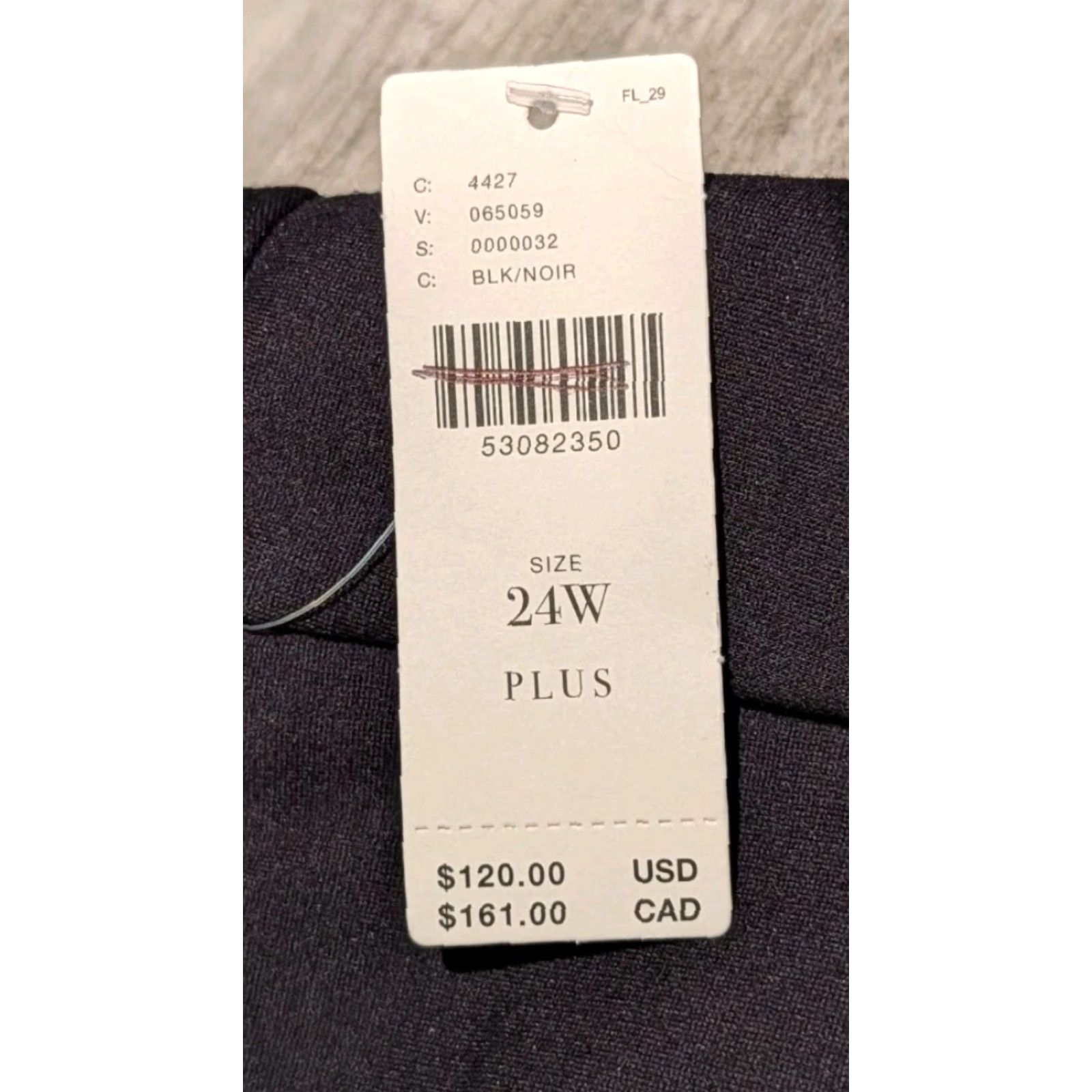 Anthropologie NWT Anthropologie Pants Women’s 24 Plus Black Essential Trousers Bootcut Flare Size 42" / US 20 - 5 Thumbnail