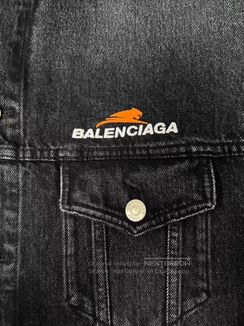 Balenciaga Balenciaga Letter Printed Single Breasted Long Sleeve Deni Size XS / US 0-2 / IT 36-38 - 3 Thumbnail
