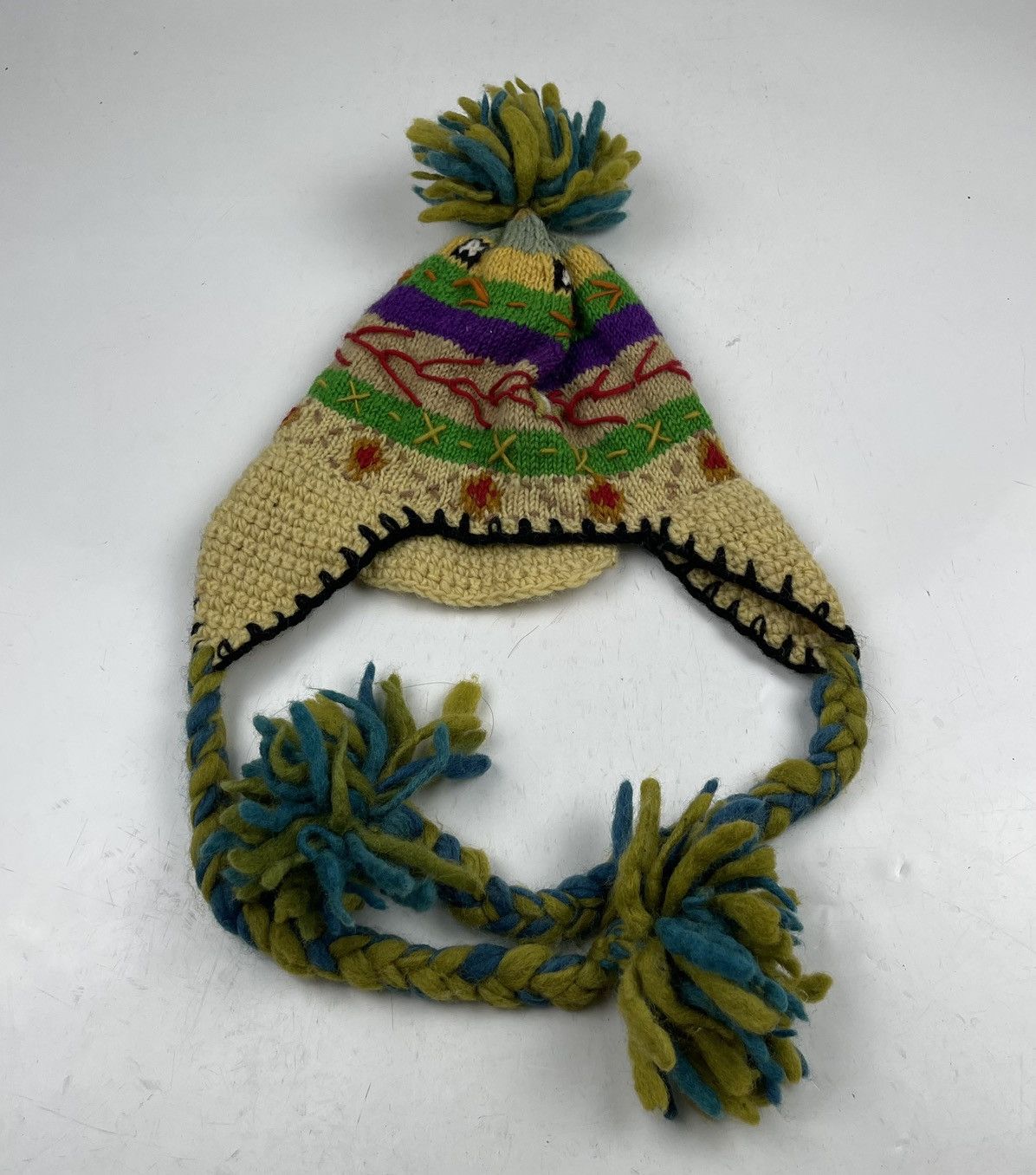 Japanese Brand pure wool made in nepal winter hat tc34 Size ONE SIZE - 5 Thumbnail