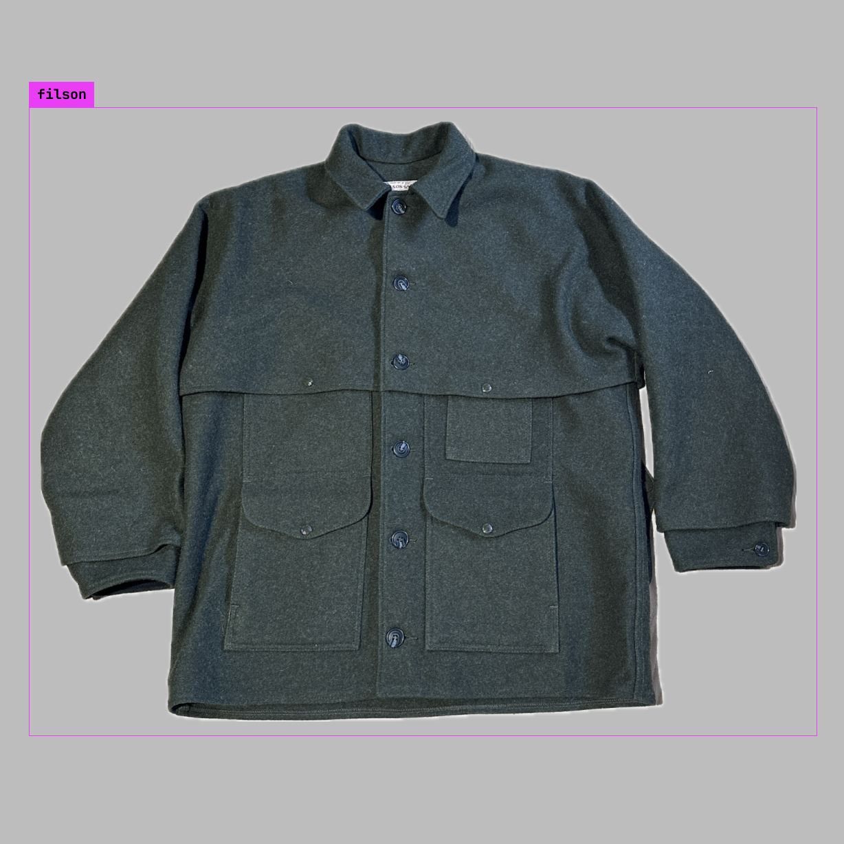 image of Filson Vintage Double Mackinaw in Green, Men's (Size 2XL)