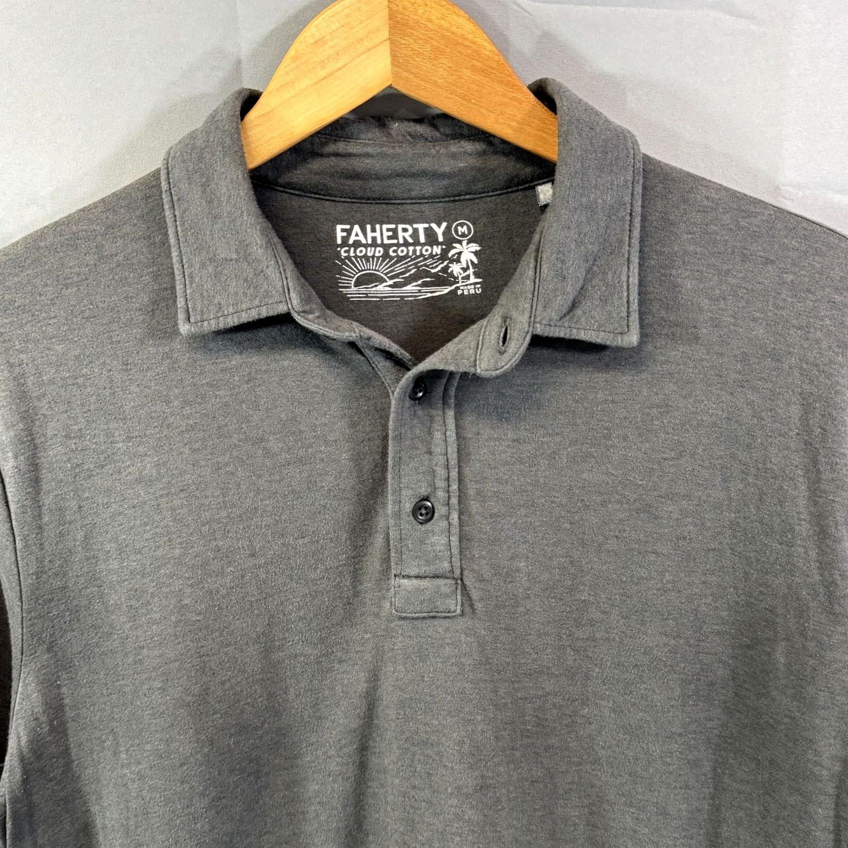 Faherty Faherty Polo Shirt Mens M Gray Cloud Cotton Peru Soft Pima Modal Collared Polo Shirt Mens Gray Cloud Cotton Peru Soft Pima Modal Collared Size US M / EU 48-50 / 2 - 3 Thumbnail