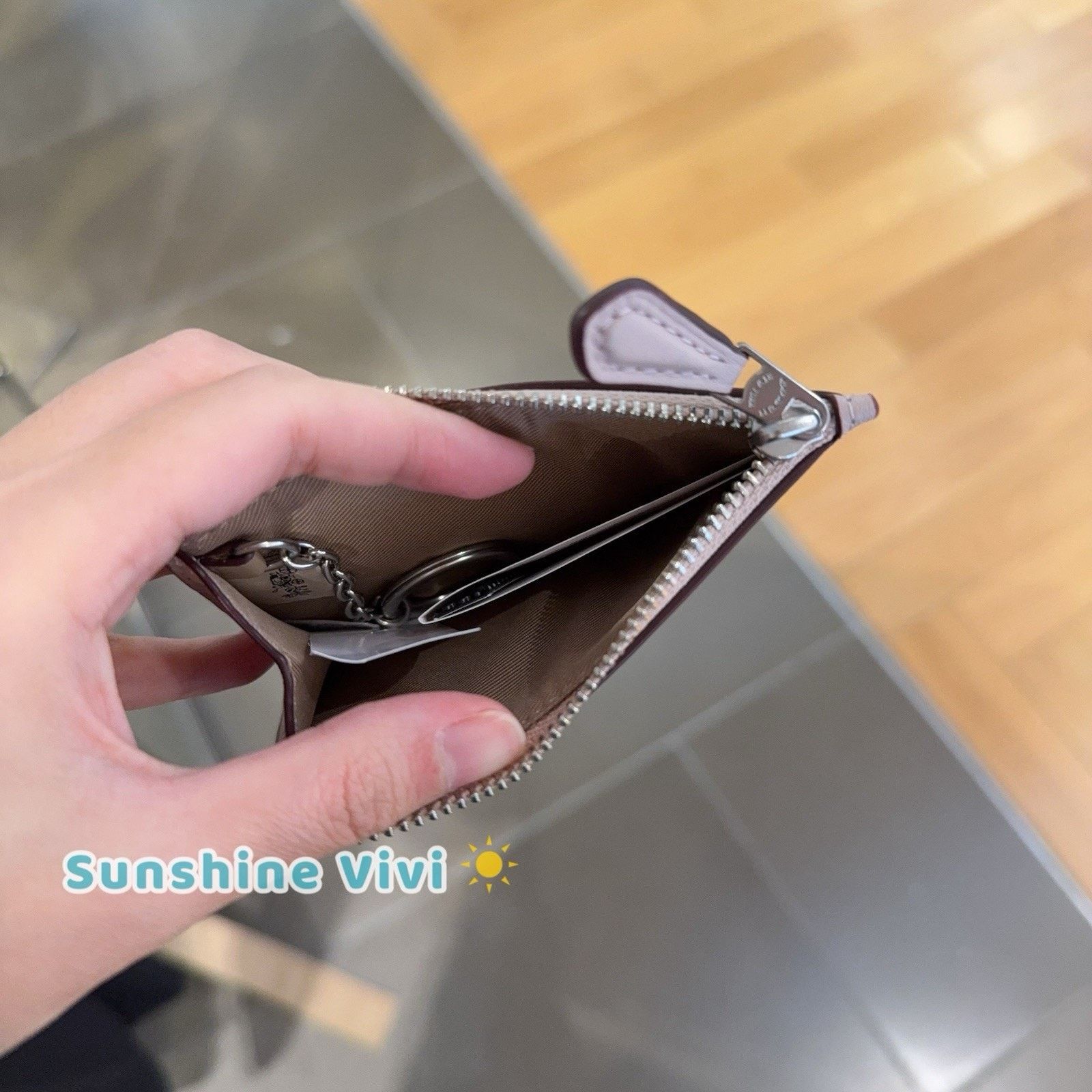 Coach NWT Coach Mini Skinny Id Case Butterfly Print CCM78 SEASHELL Size ONE SIZE - 5 Thumbnail