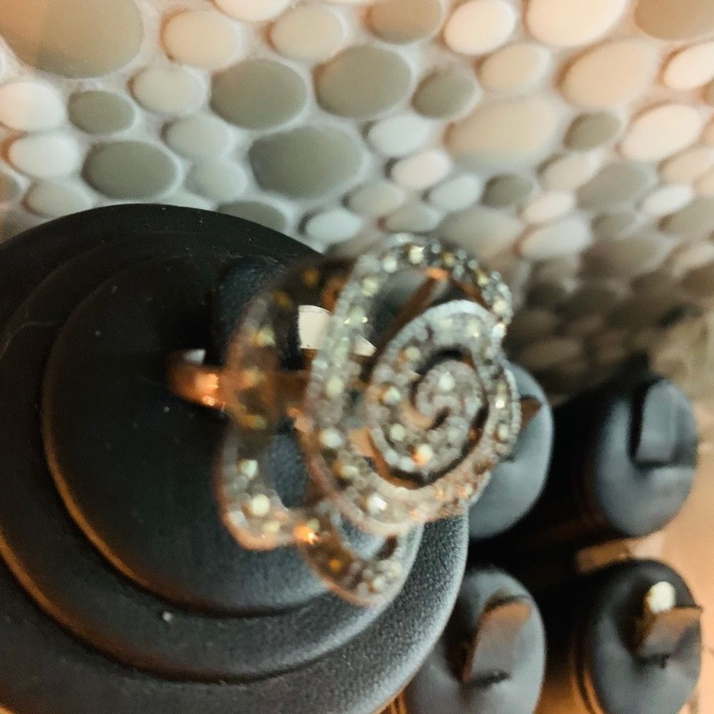 Other Sterling Silver Flower Ring with CZ size 8 Size ONE SIZE - 2 Thumbnail