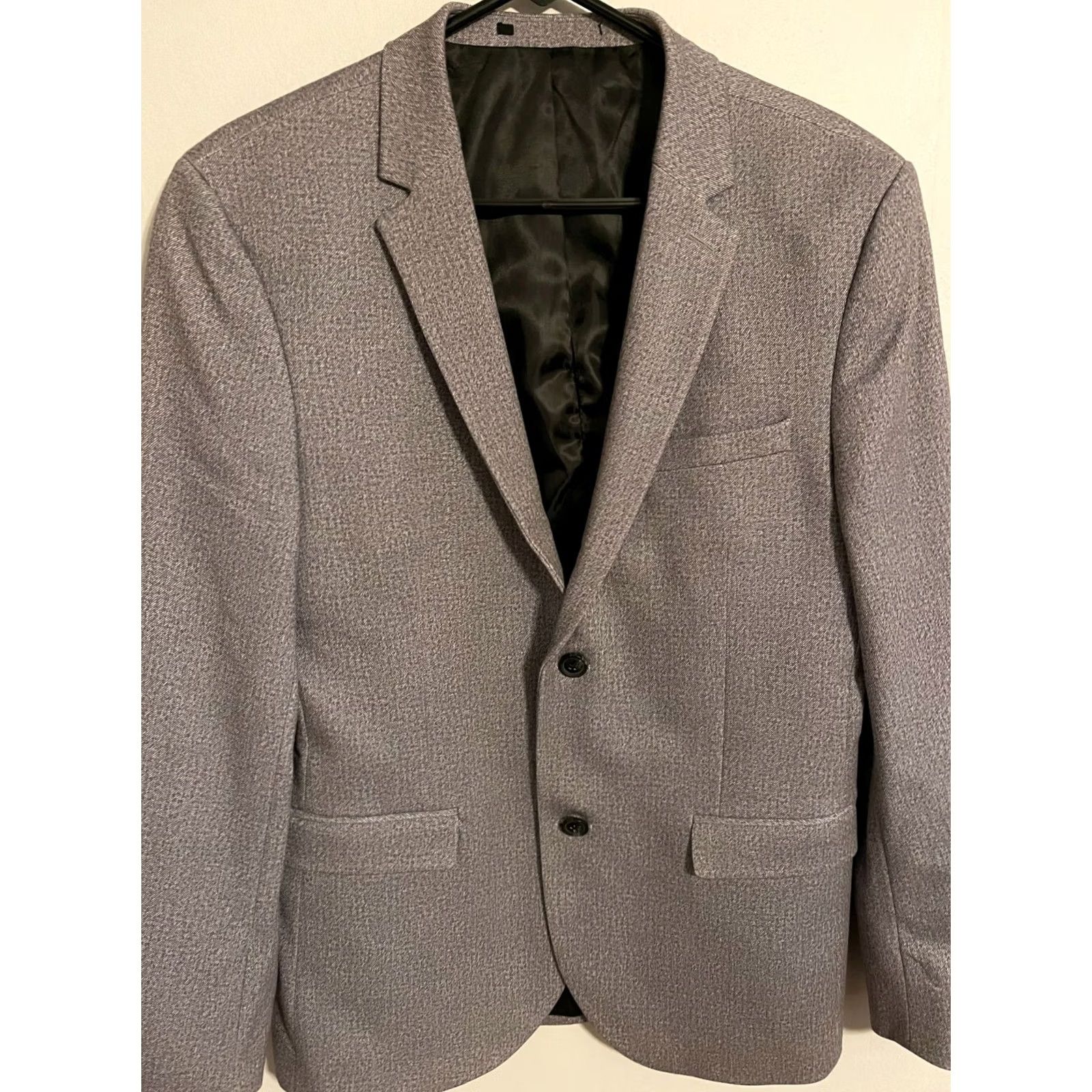 Topman Topman Mens Sport Coat Jacket - Gray Polyester Blend Blazer - 40 Size Size 40R - 2 Thumbnail