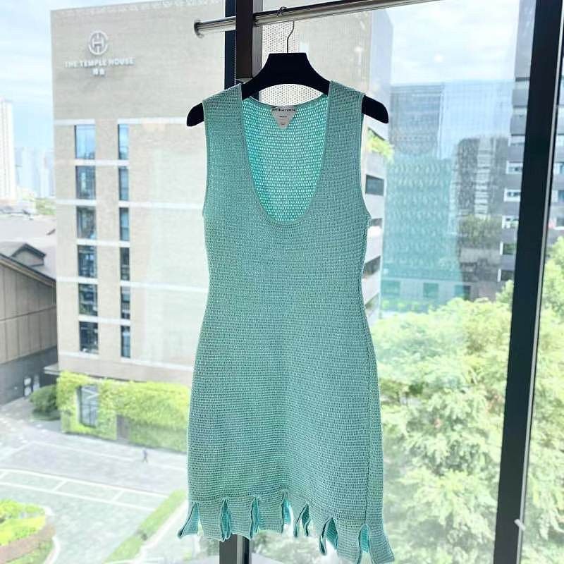 Bottega Veneta Bottega Veneta Knit Sleeveless Mini Dress Size S Size S / US 4 / IT 40 - 1 Thumbnail
