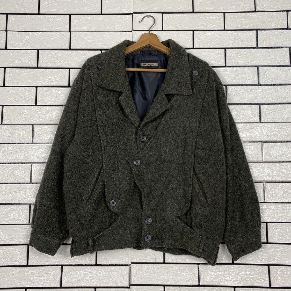 Vintage 📌Bondage Double Collar Wool Jacket Mr Drigo Issey Miyake Size US L / EU 52-54 / 3 - 2 Thumbnail