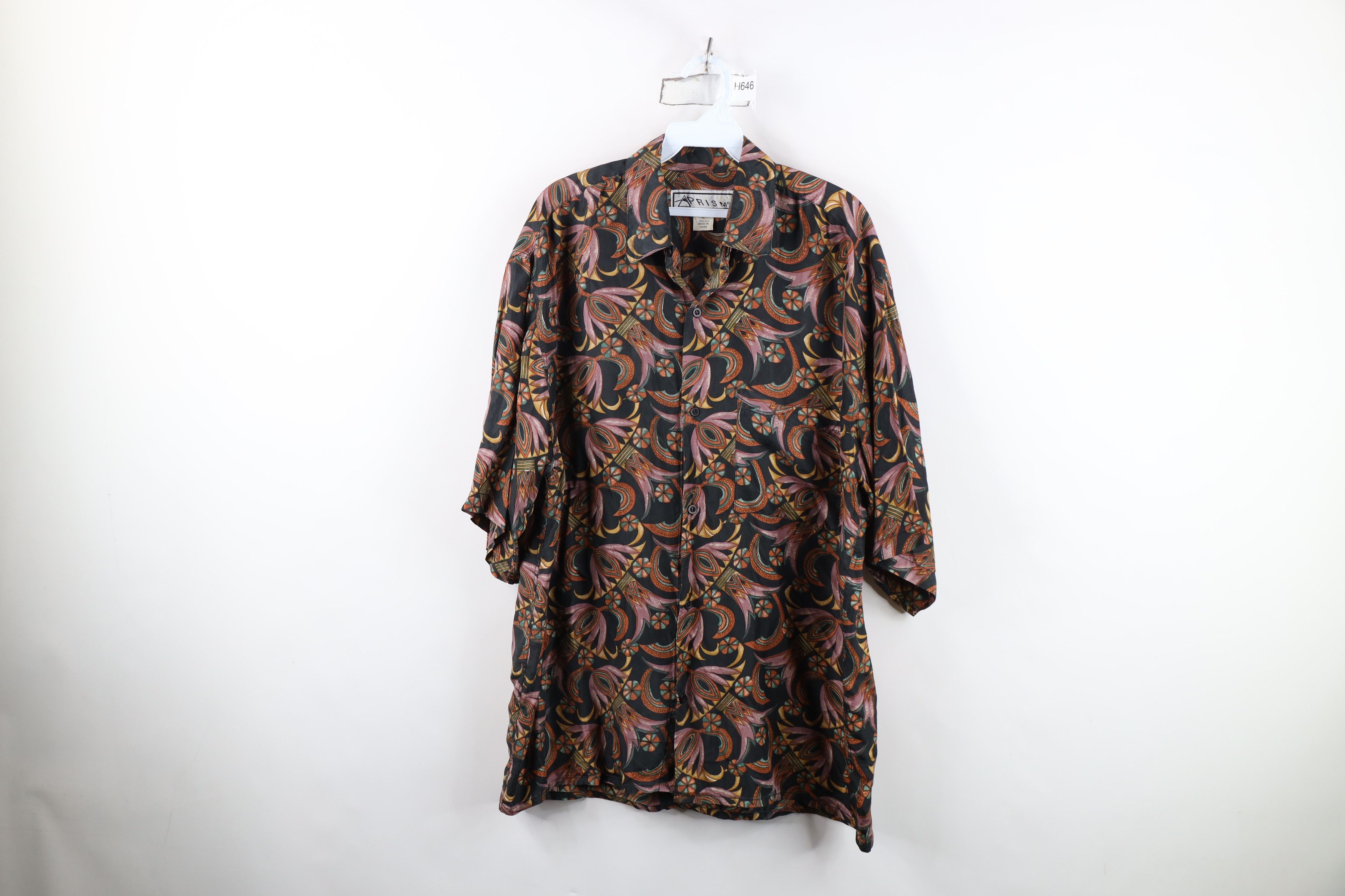 Vintage Vintage 90s Streetwear Baggy Fit Collared Button Shirt Size US L / EU 52-54 / 3 - 1 Thumbnail