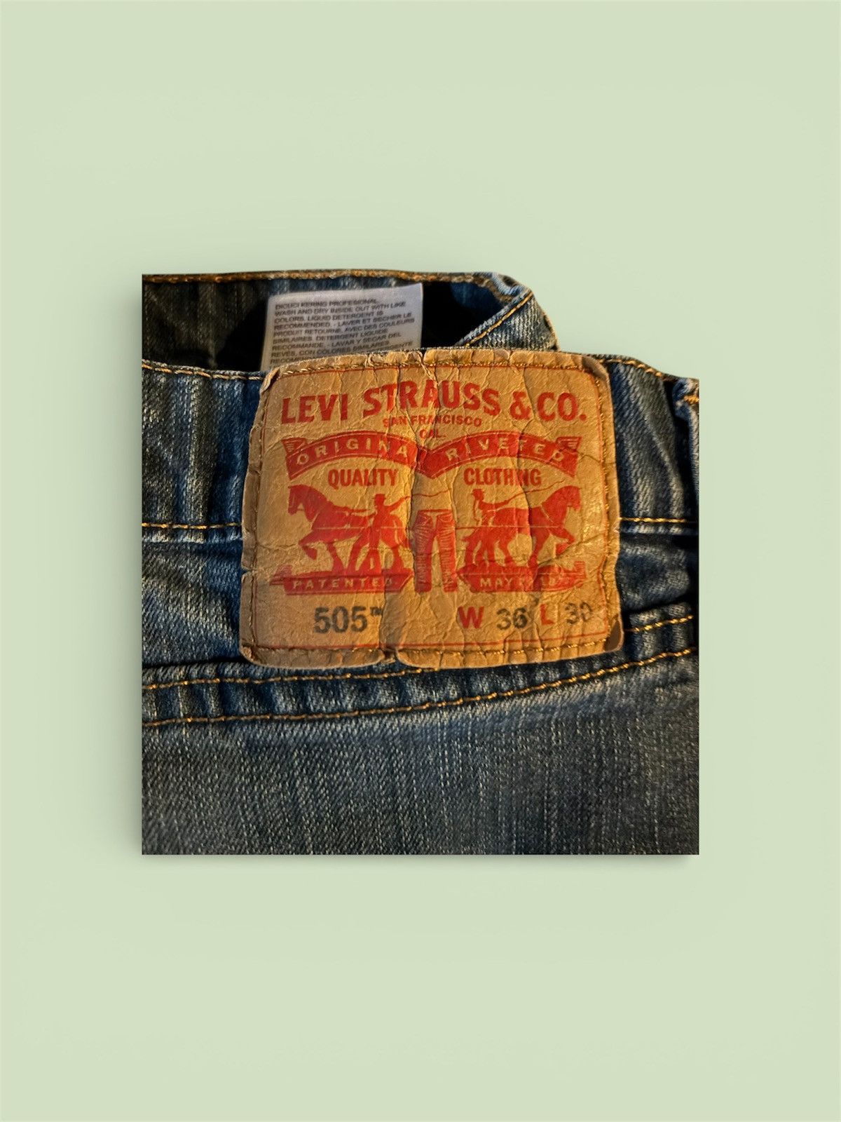 Levi's Men’s 505 Levi’s straight jeans classic Size US 36 / EU 52 - 4 Thumbnail