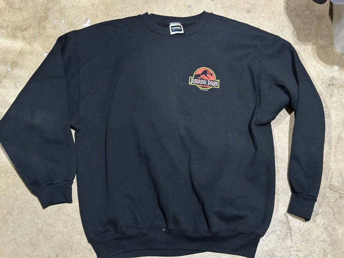 image of 1992 Tultex Tag Jurassic Park Crew Neck in Black, Men's (Size XL)