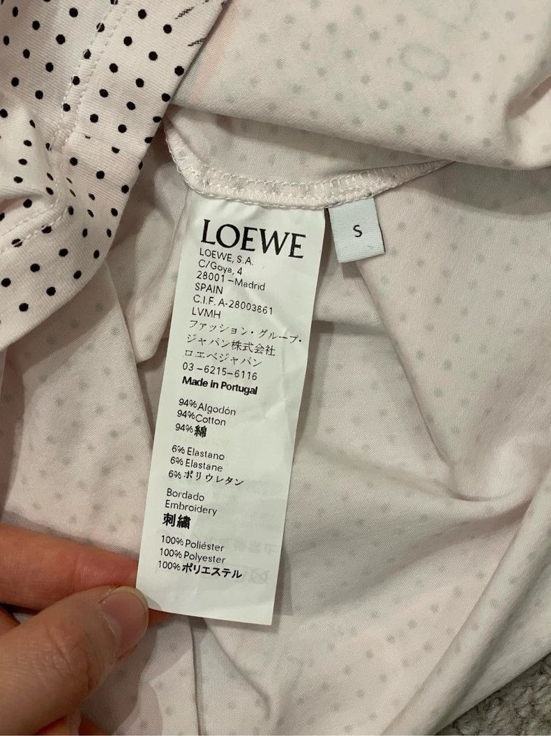Loewe LOEWE Pink and white polka dot phone logo short sleeve T-s Size S / US 4 / IT 40 - 6 Thumbnail