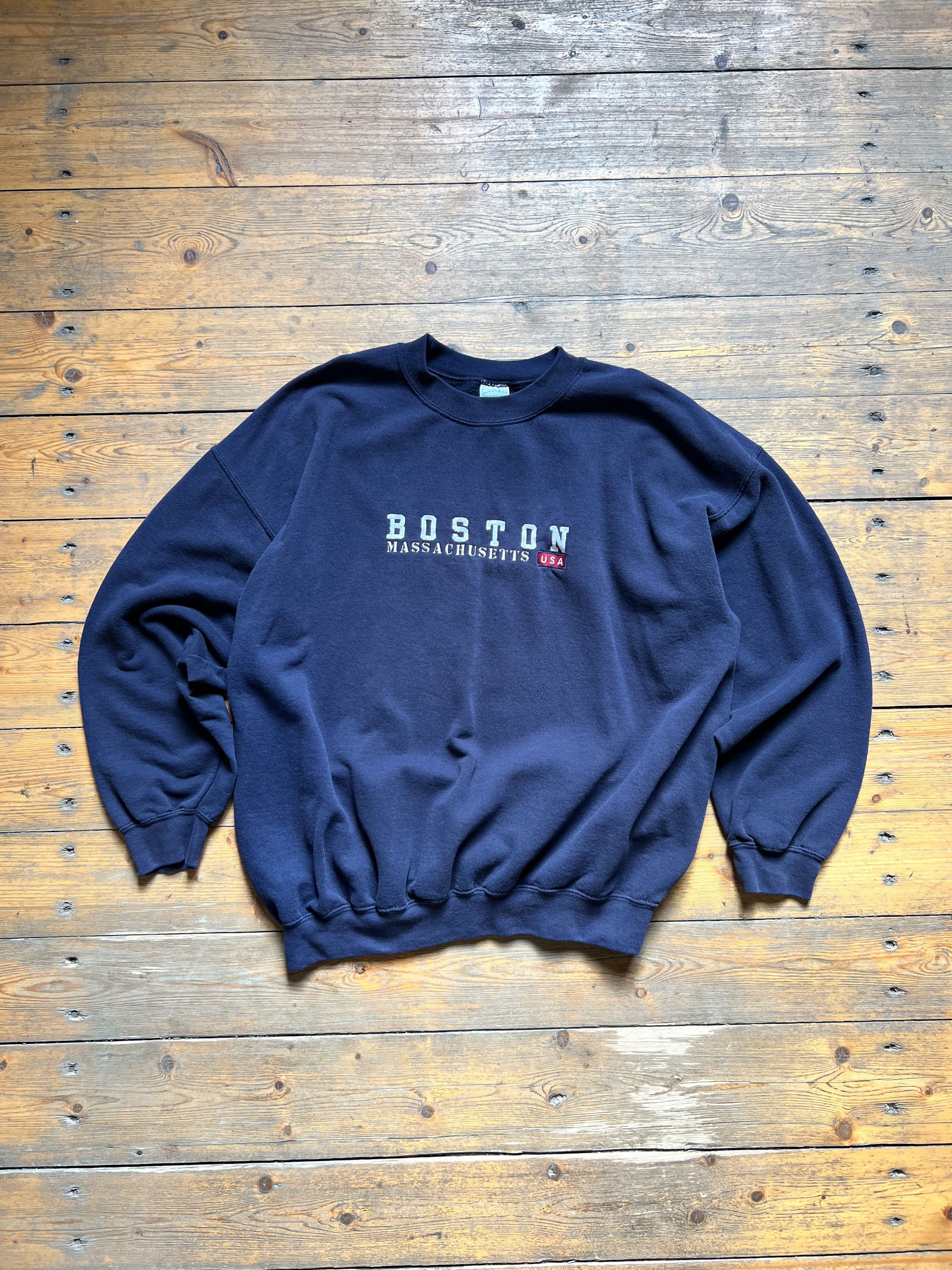 Other Boston Masachusets USA Vintage Embroidered Crewneck Size US XL / EU 56 / 4 - 1 Thumbnail